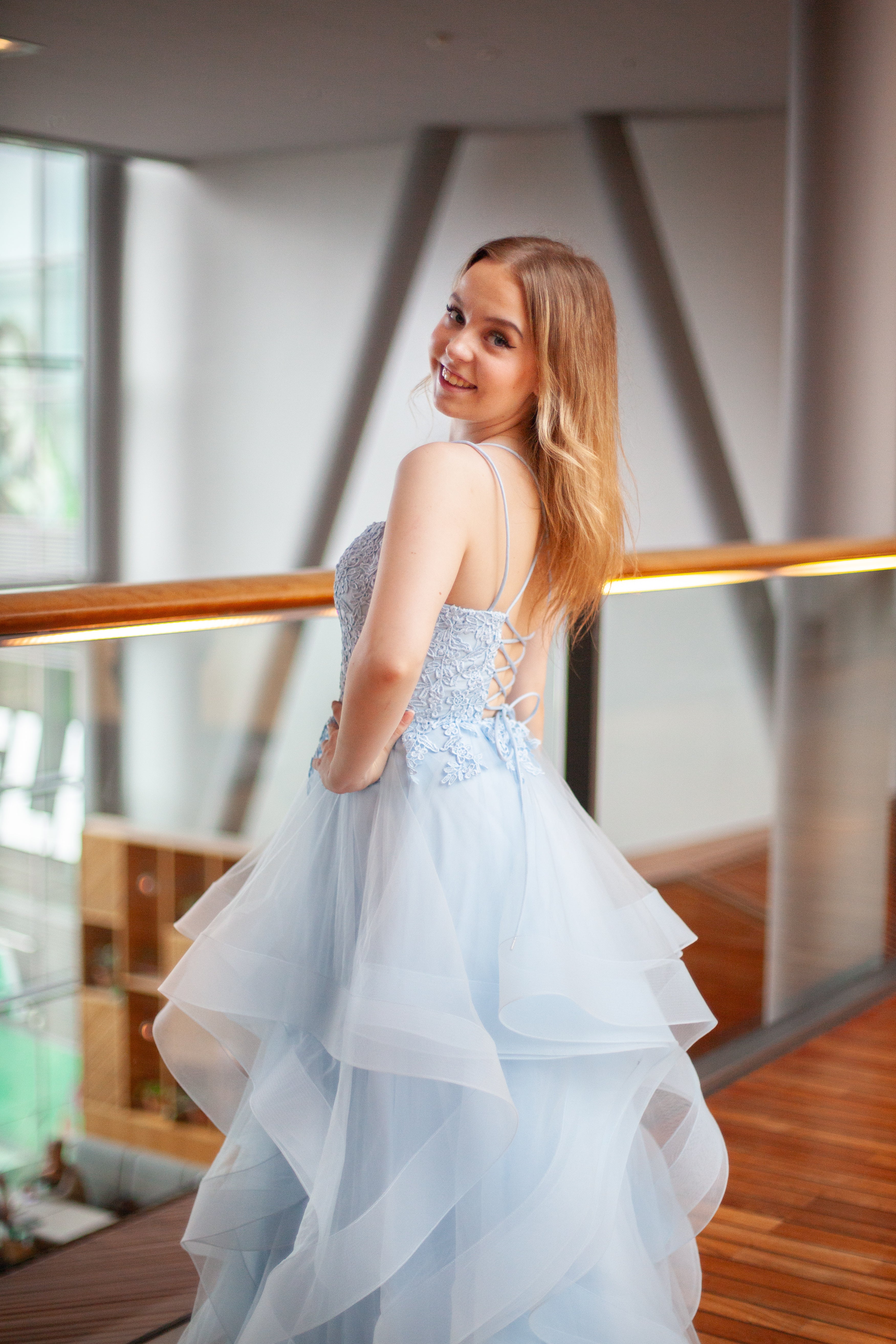 VANHOJENTANSSIMEKKO H4471P-TULLE ICEBLUE