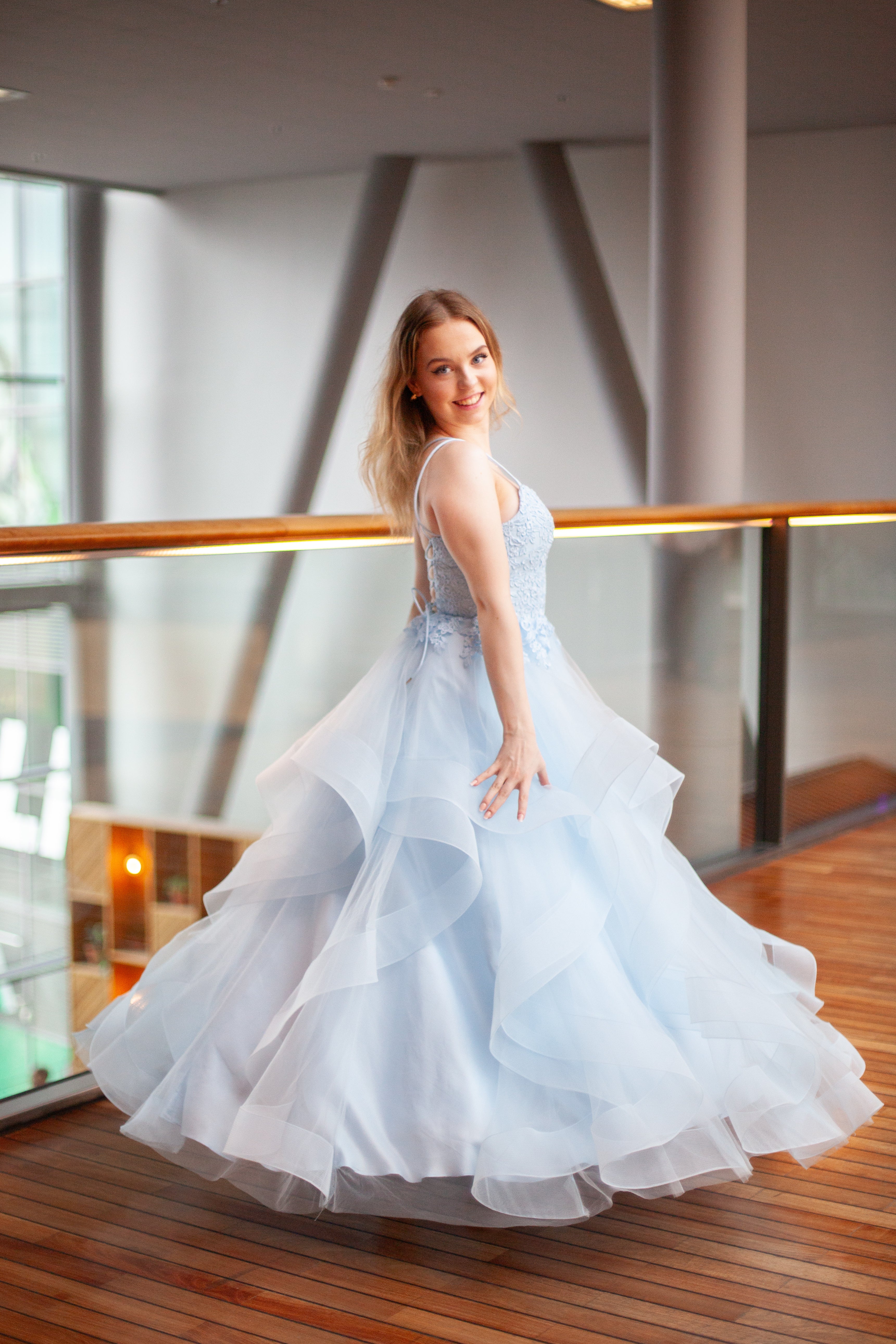 VANHOJENTANSSIMEKKO H4471P-TULLE ICEBLUE
