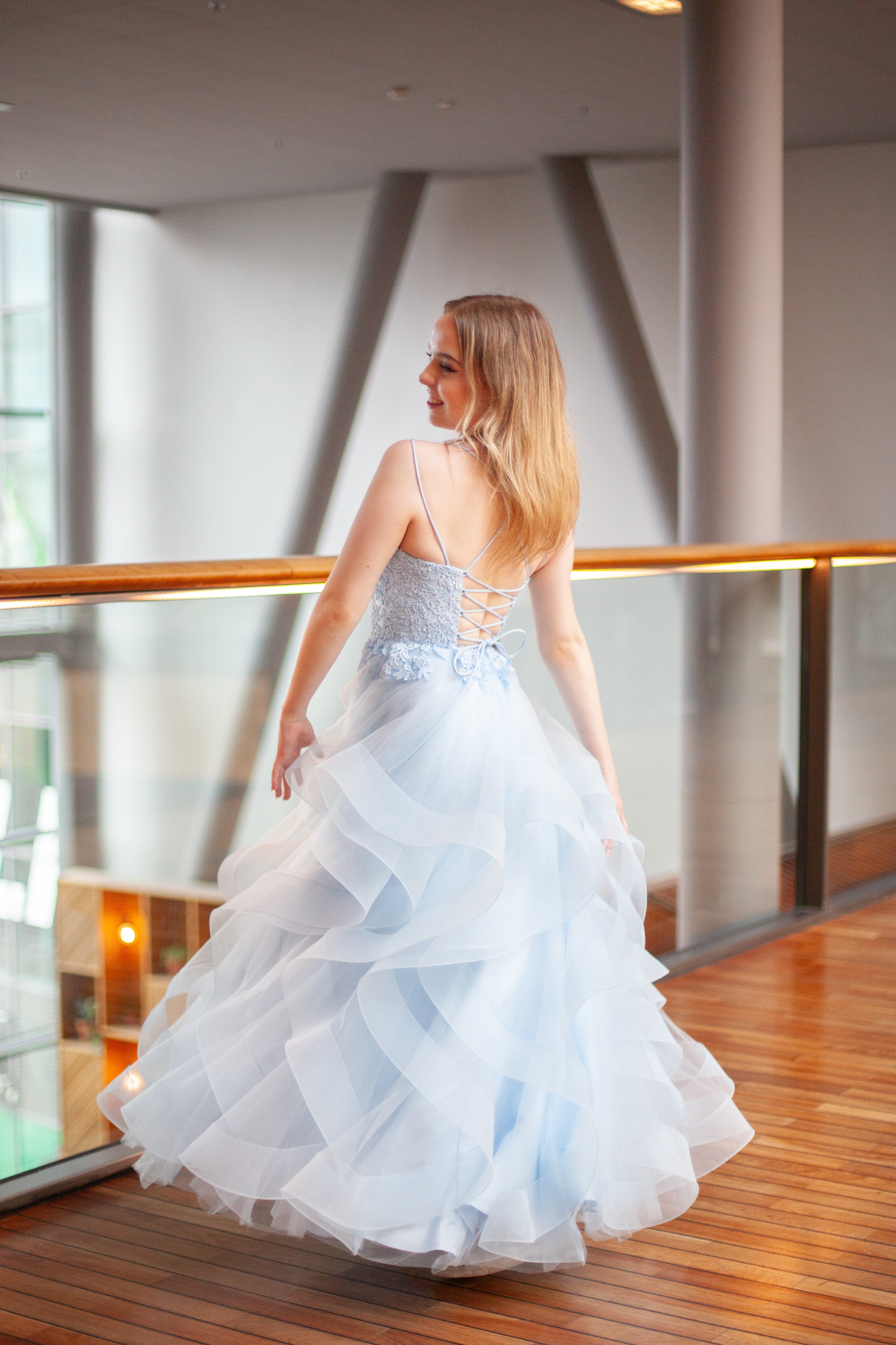 VANHOJENTANSSIMEKKO H4471P-TULLE ICEBLUE