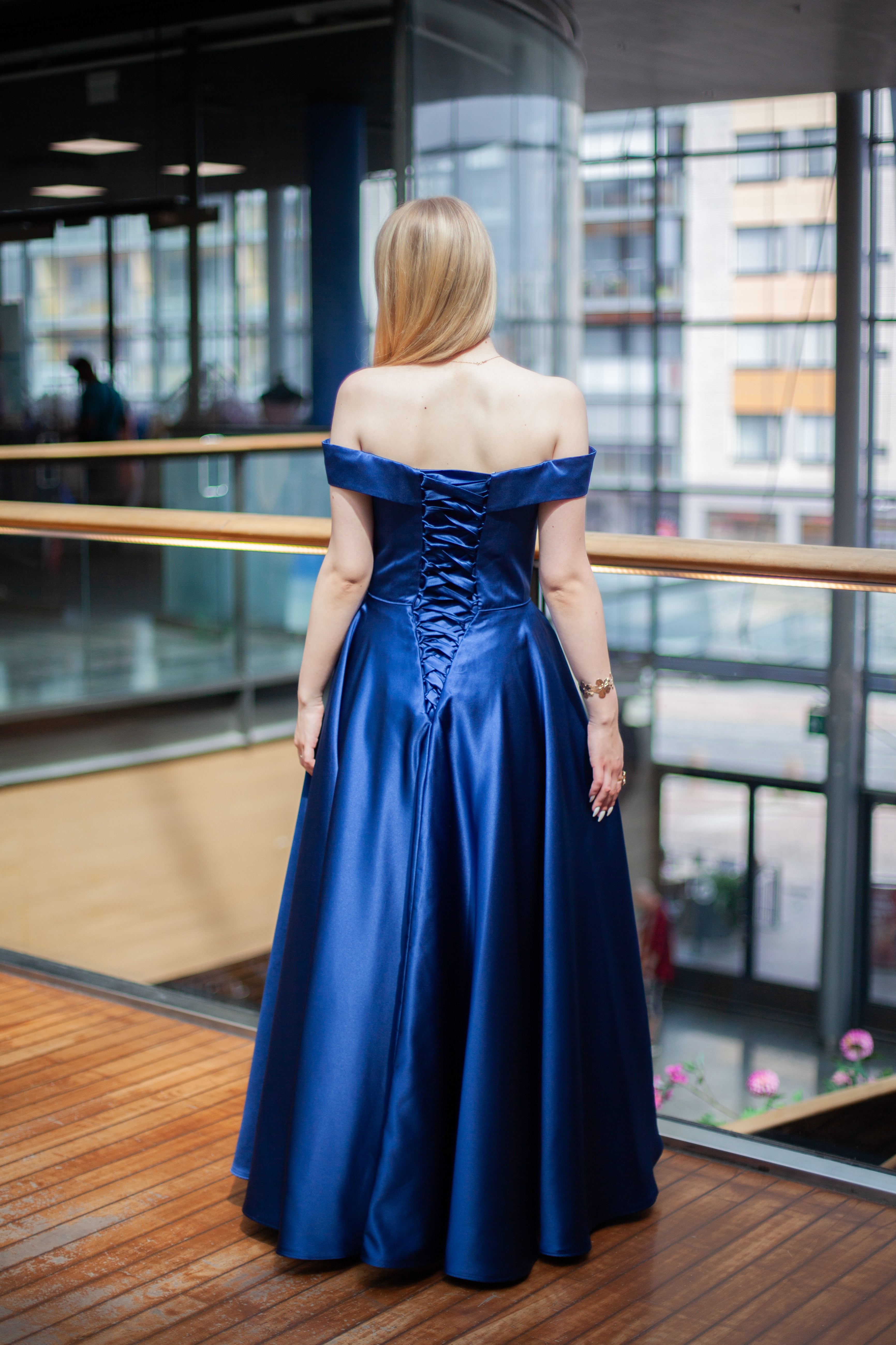 VANHOJENTANSSIMEKKO H4474P-SATIN MIDNIGHT