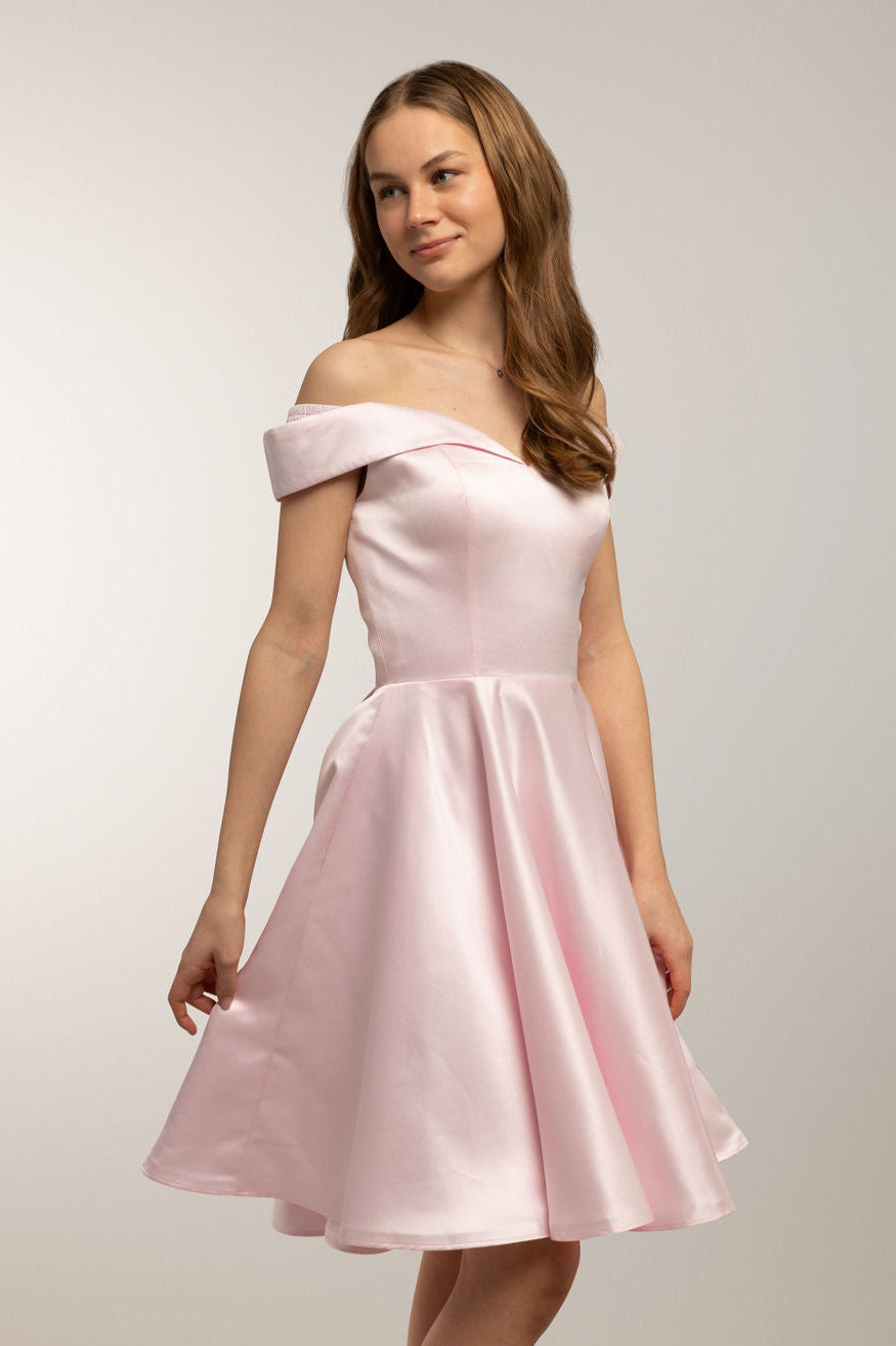 DRESS H4545S-SATIN ORCHID