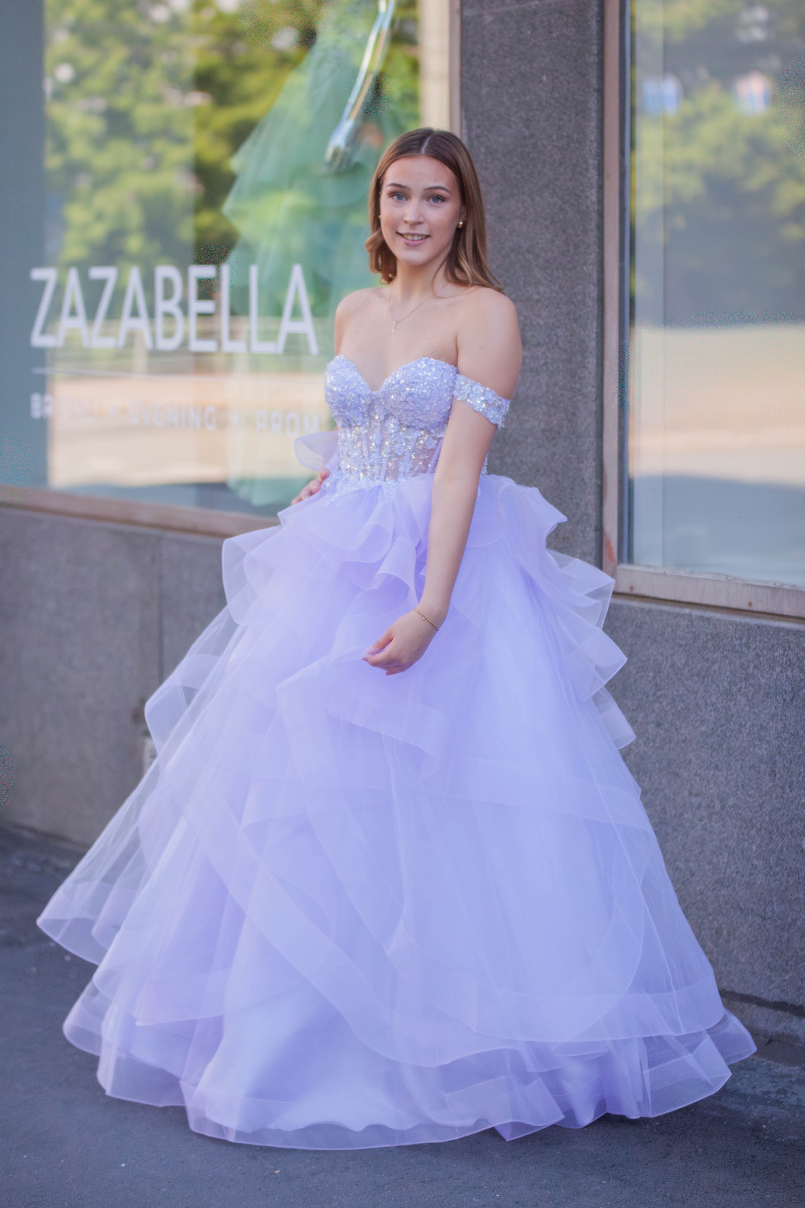 PROM DRESS CAROLINE LIGHT VIOLET