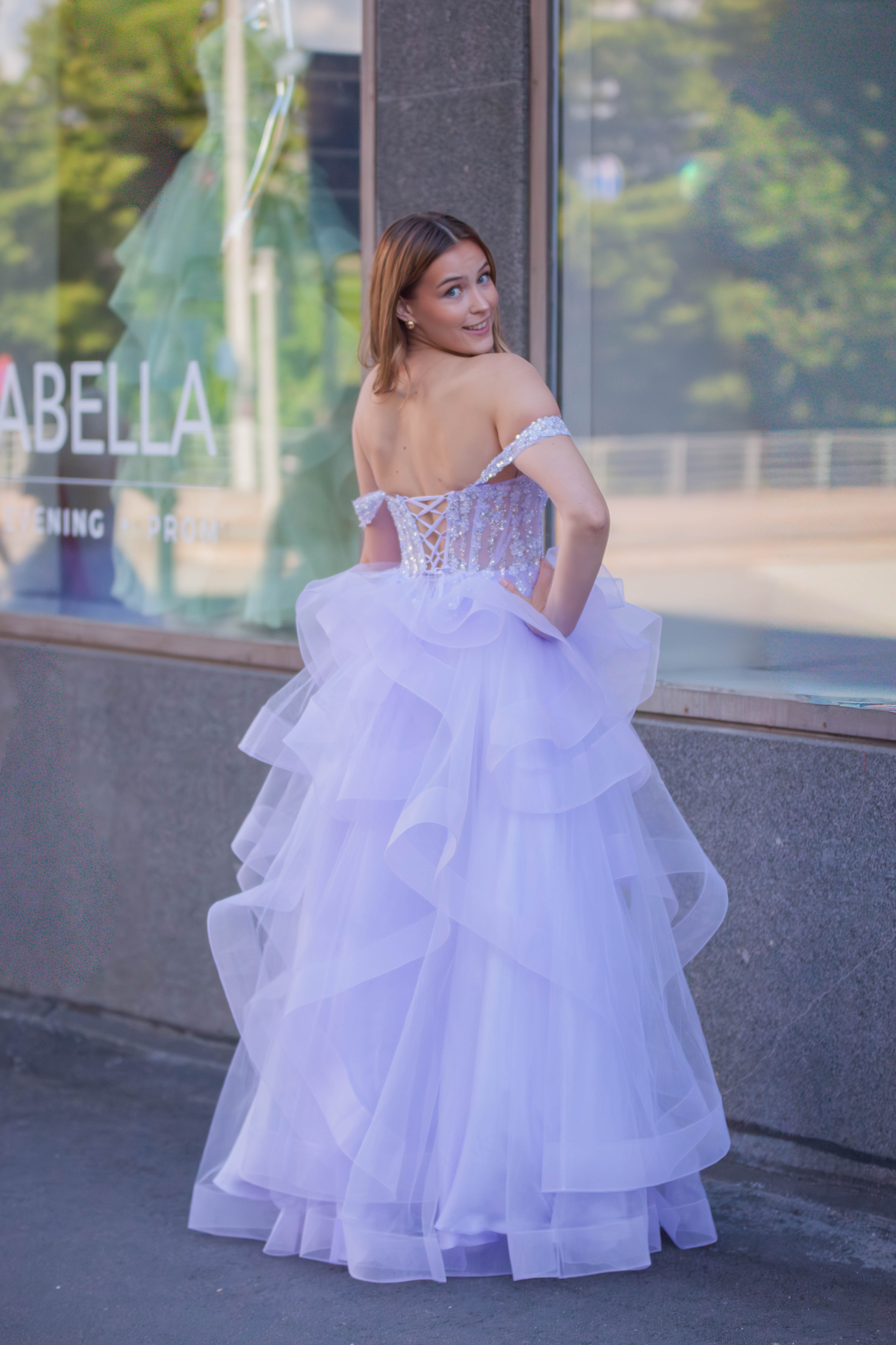 PROM DRESS CAROLINE LIGHT VIOLET