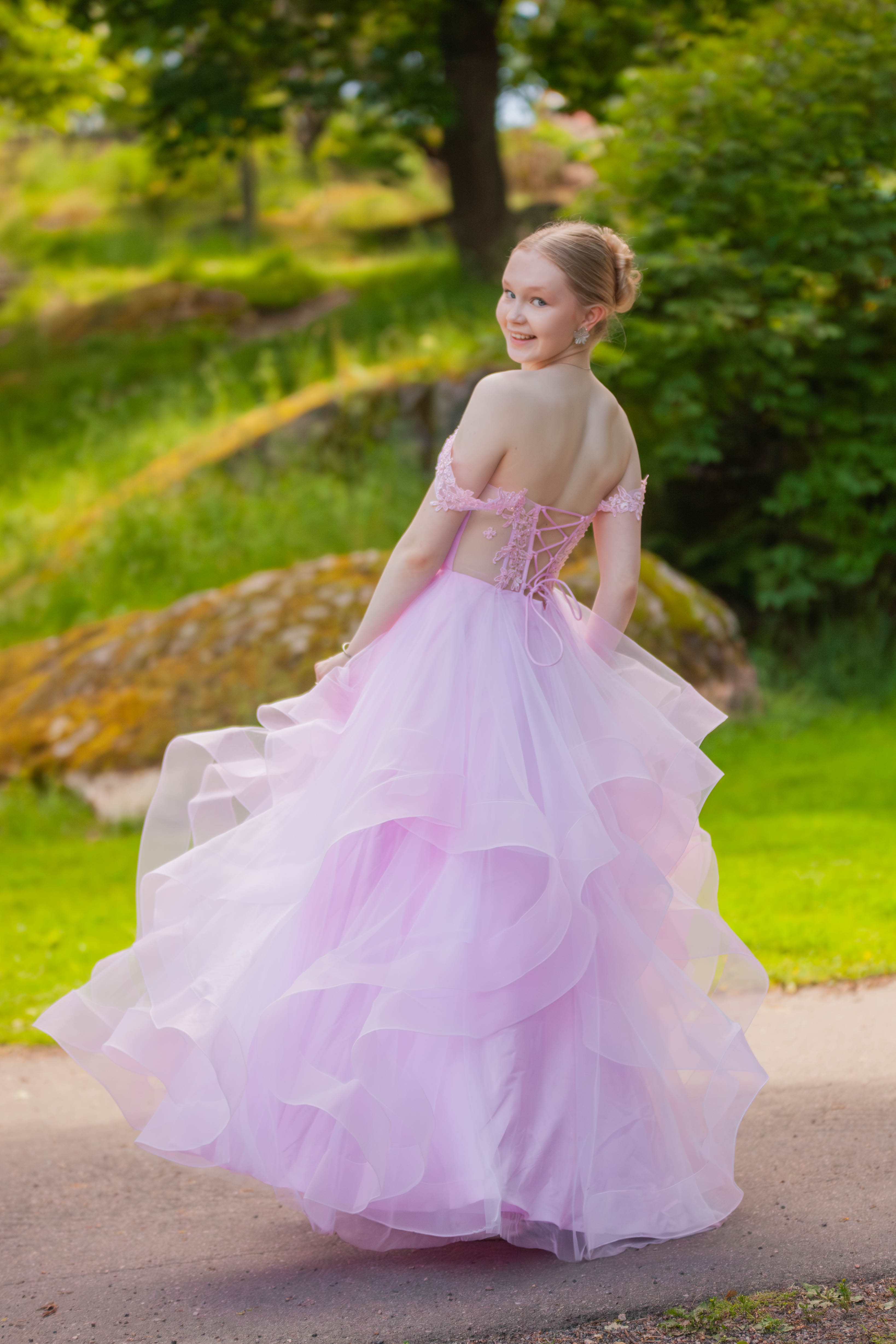 VANHOJENTANSSIMEKKO H4607PS-TULLE ROSEPINK