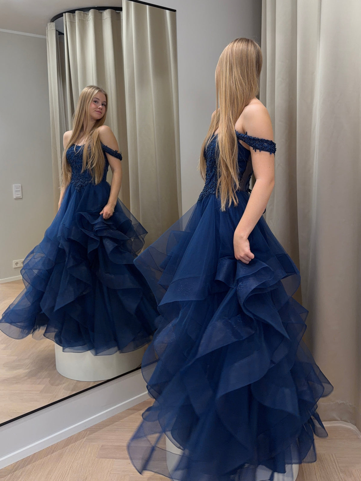 VANHOJENTANSSIMEKKO H4607PS-TULLE MIDNIGHT
