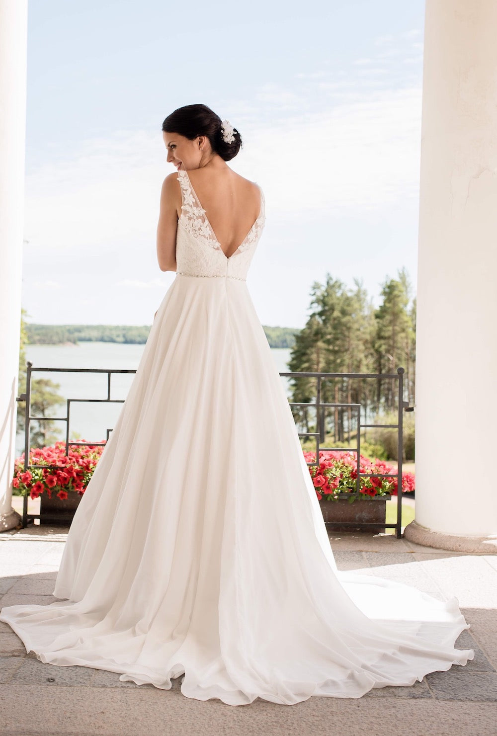 WEDDING DRESS H3414W-CHIFFON
