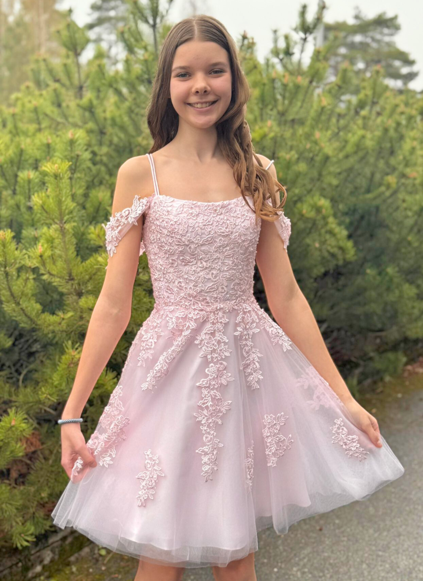 DRESS H4411SS-OFF PINK