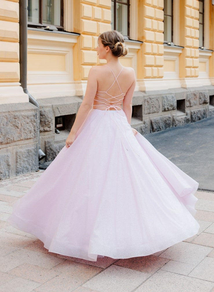Sparkly pink prom dress from Zazabella