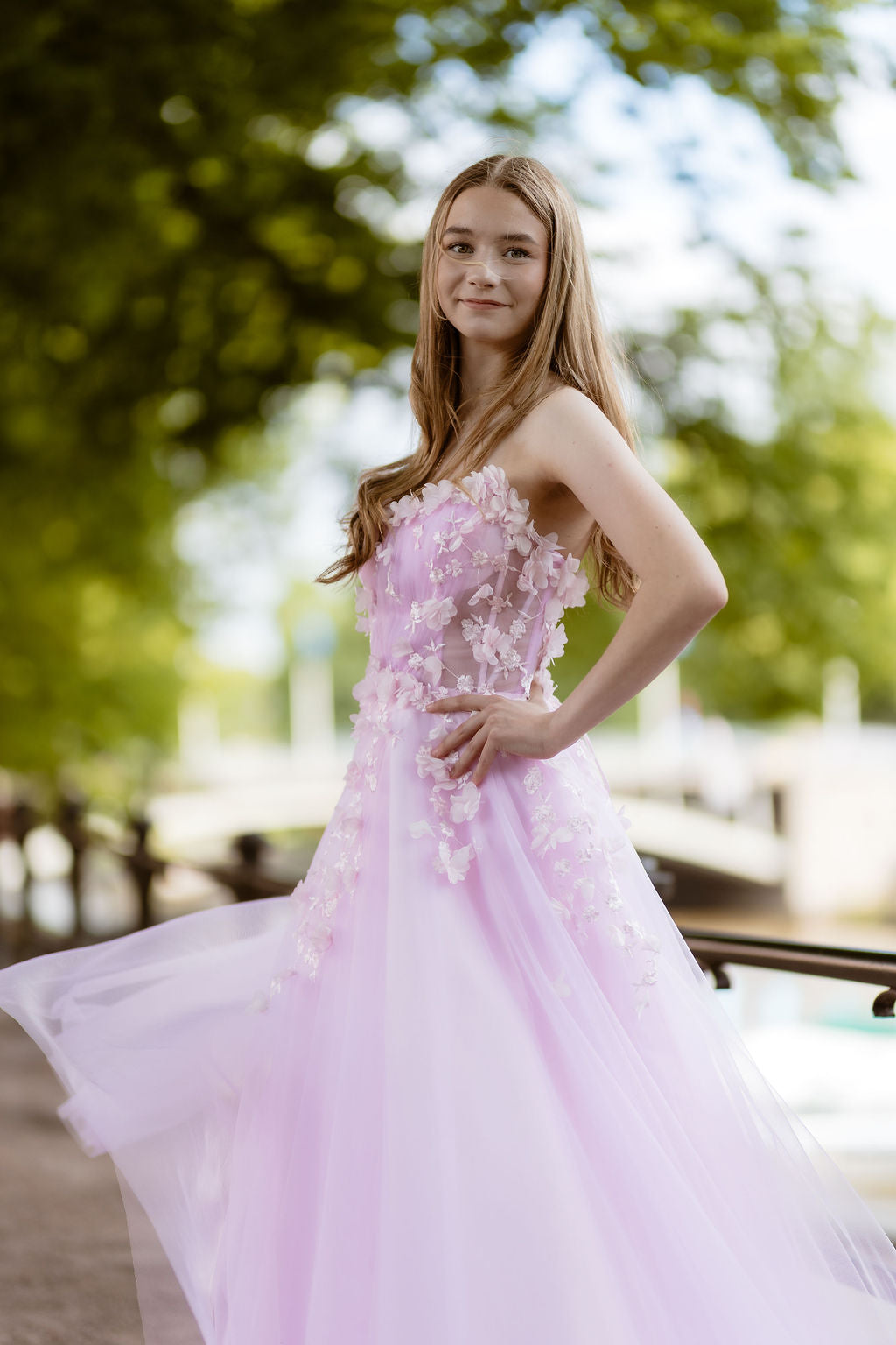 PROM DRESS "LAURA" U4882P-TULLE ORCHID