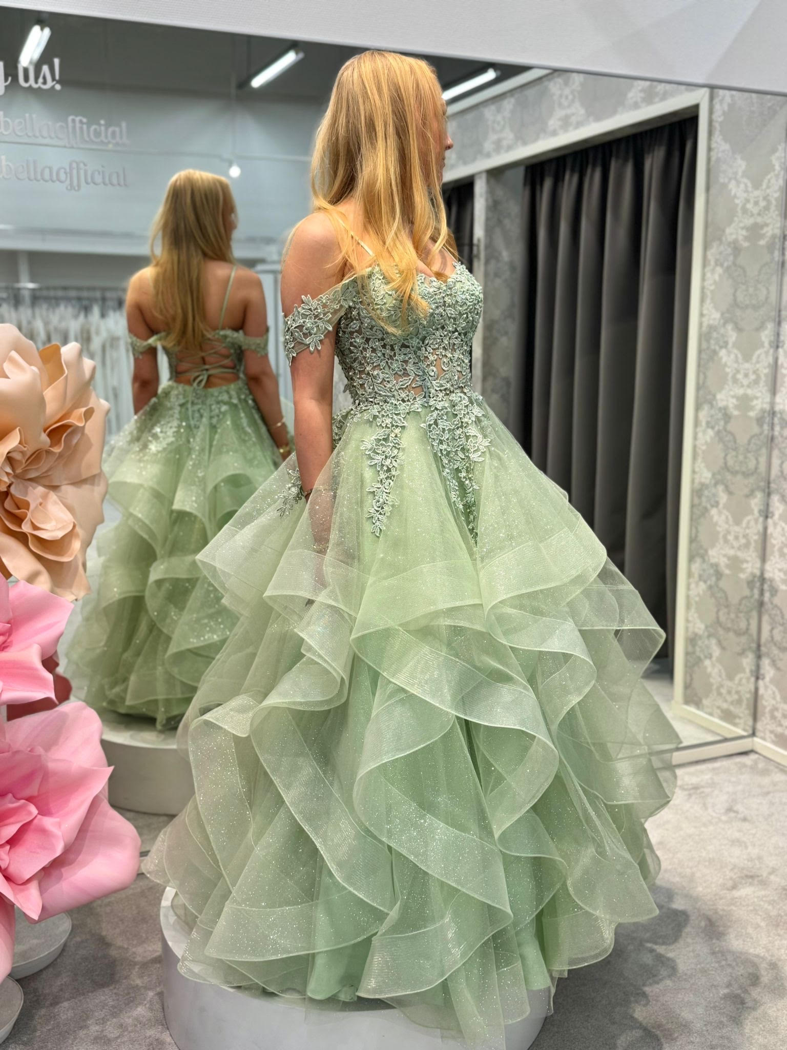 VANHOJENTANSSIMEKKO U4870PS-STARLITE LIGHT GREEN