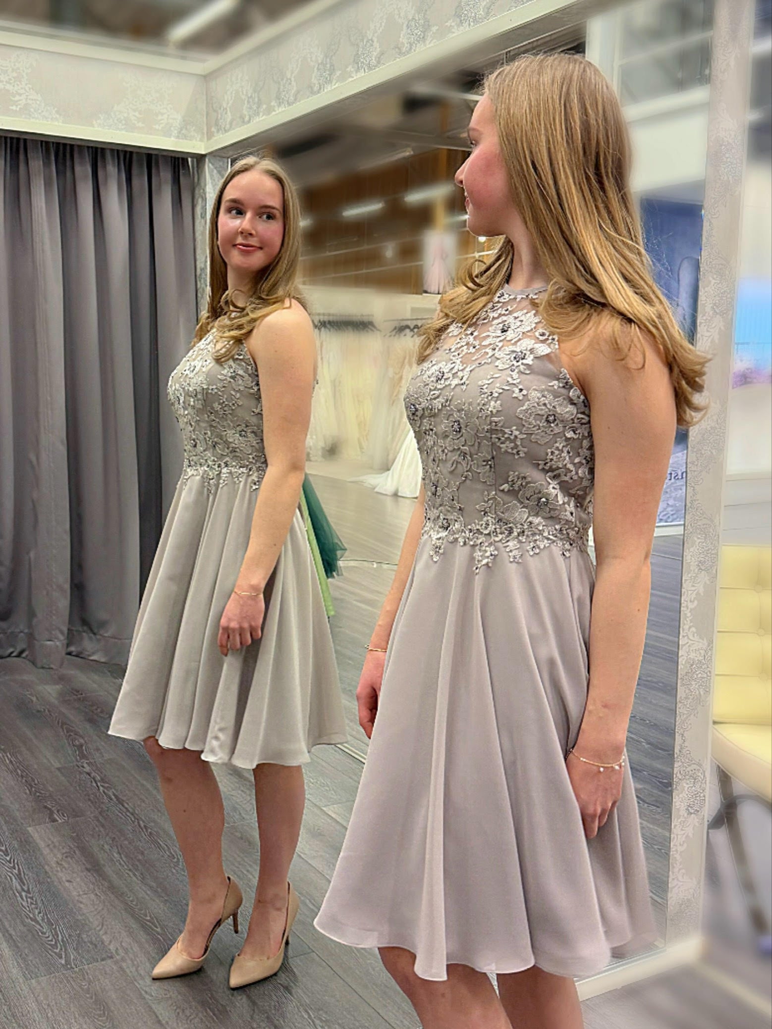 JUHLAMEKKO H3610S-CHIFFON SILVERGREY