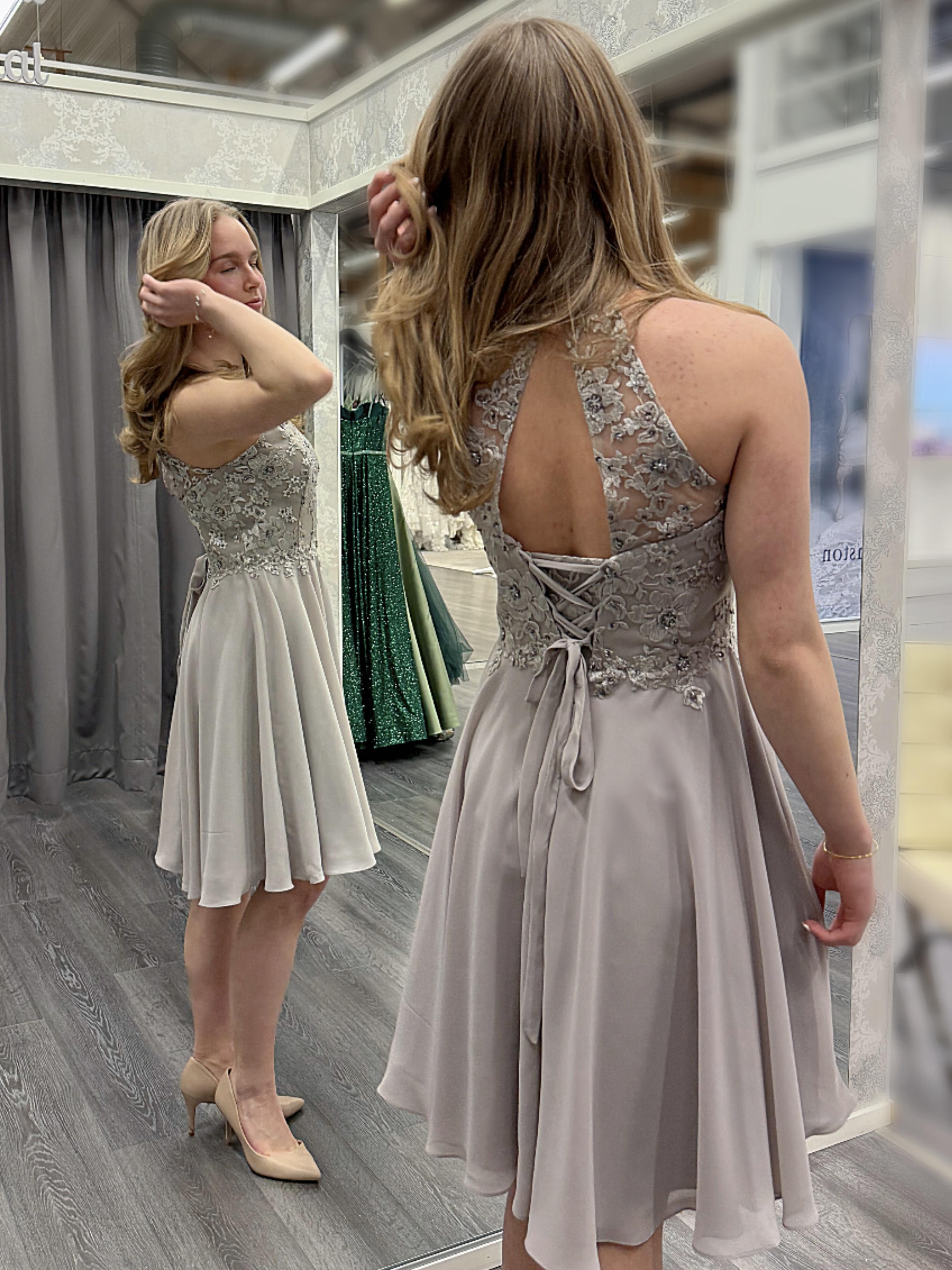 JUHLAMEKKO H3610S-CHIFFON SILVERGREY