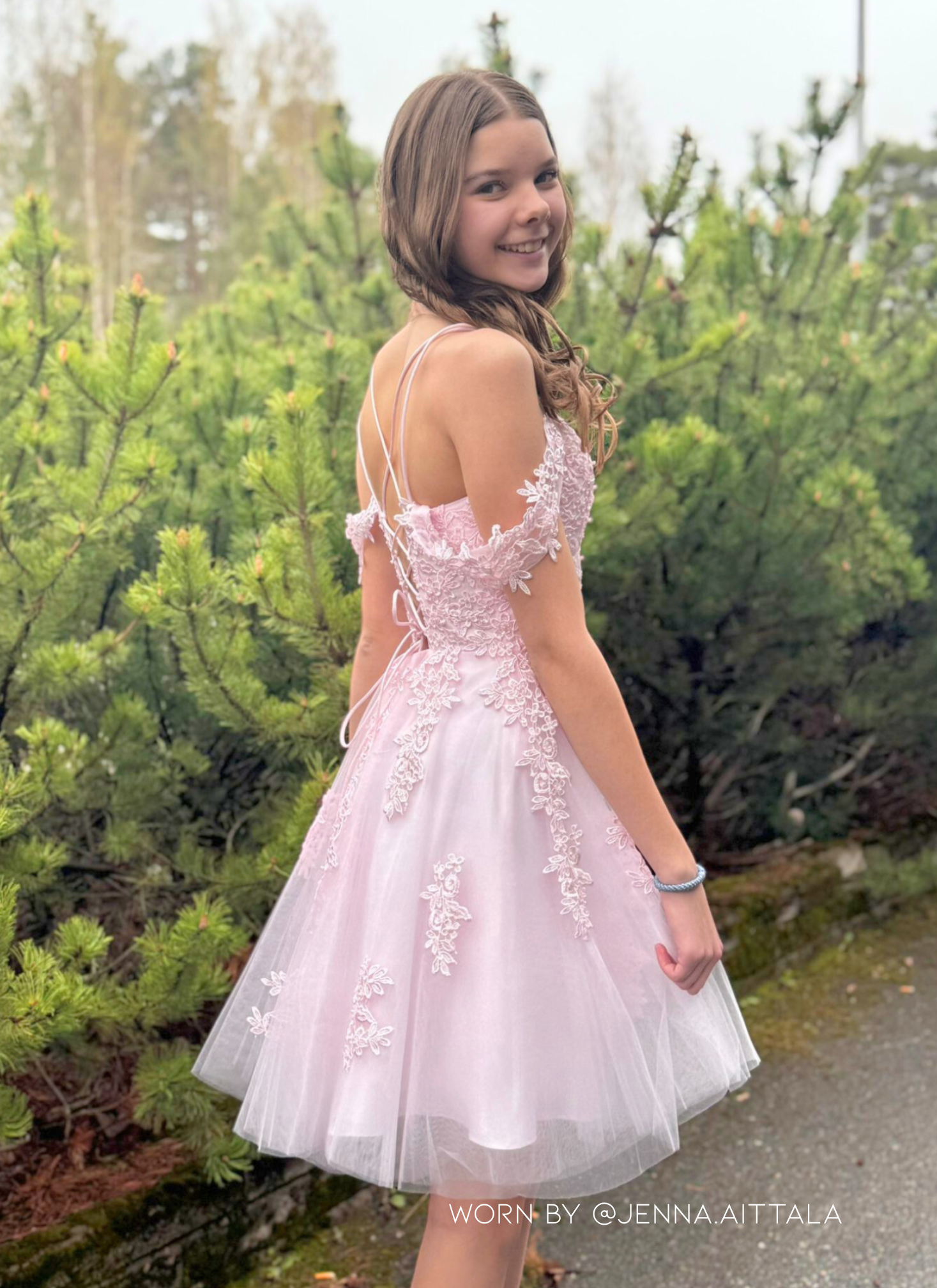 DRESS H4411SS-OFF PINK