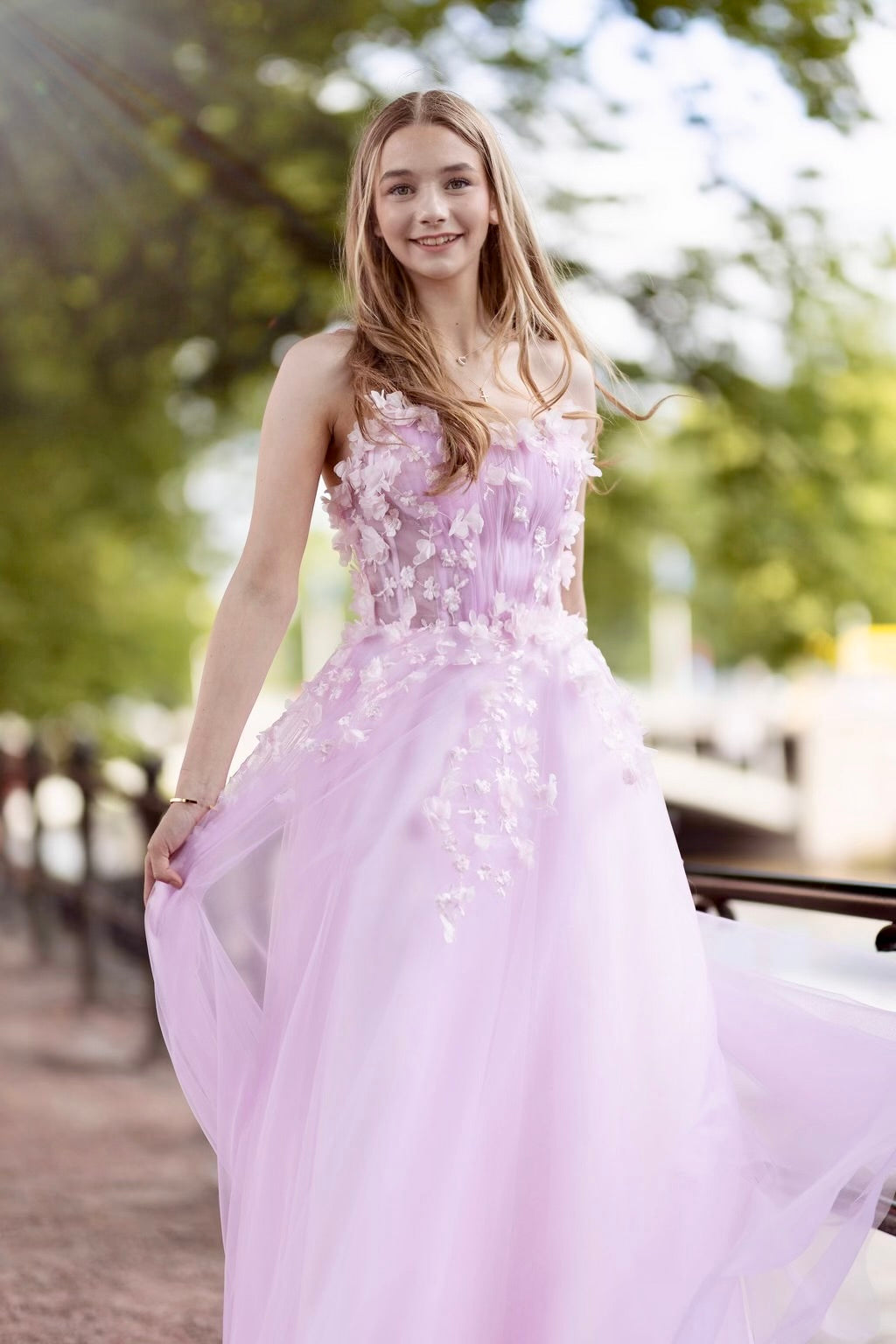 VANHOJENTANSSIMEKKO "LAURA" U4882P-TULLE ORCHID