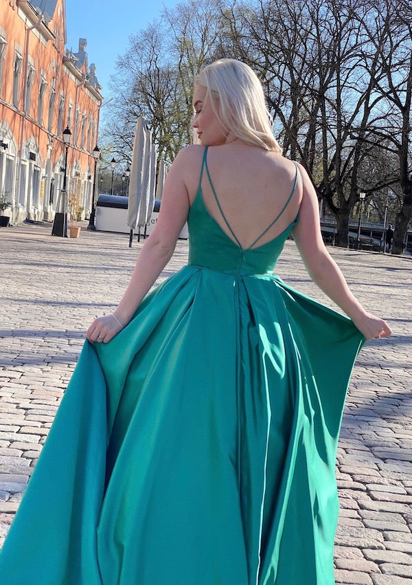 VANHOJENTANSSIMEKKO H4294P-SATIN GREEN