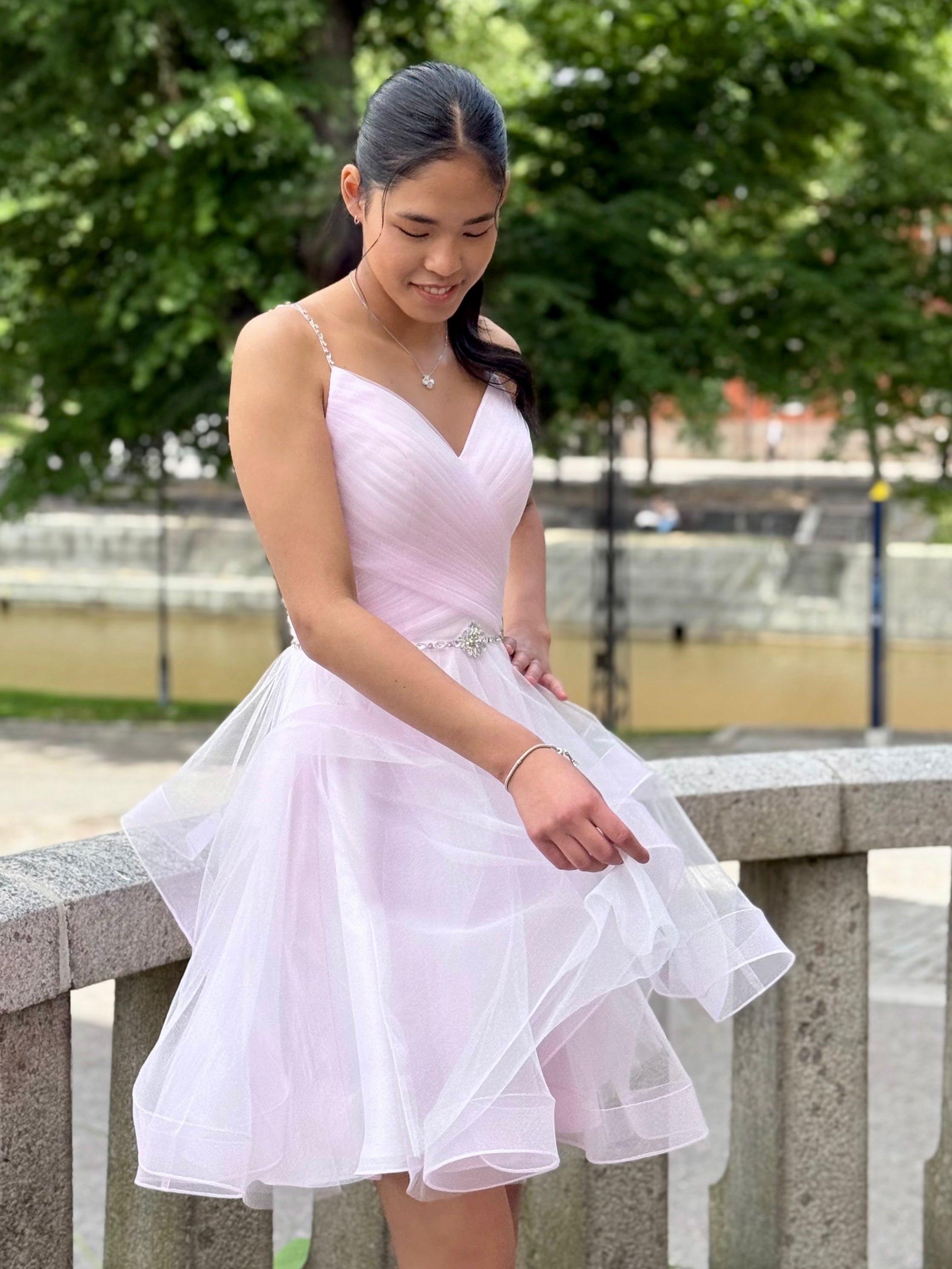 DRESS H4172S-TULLE PINK