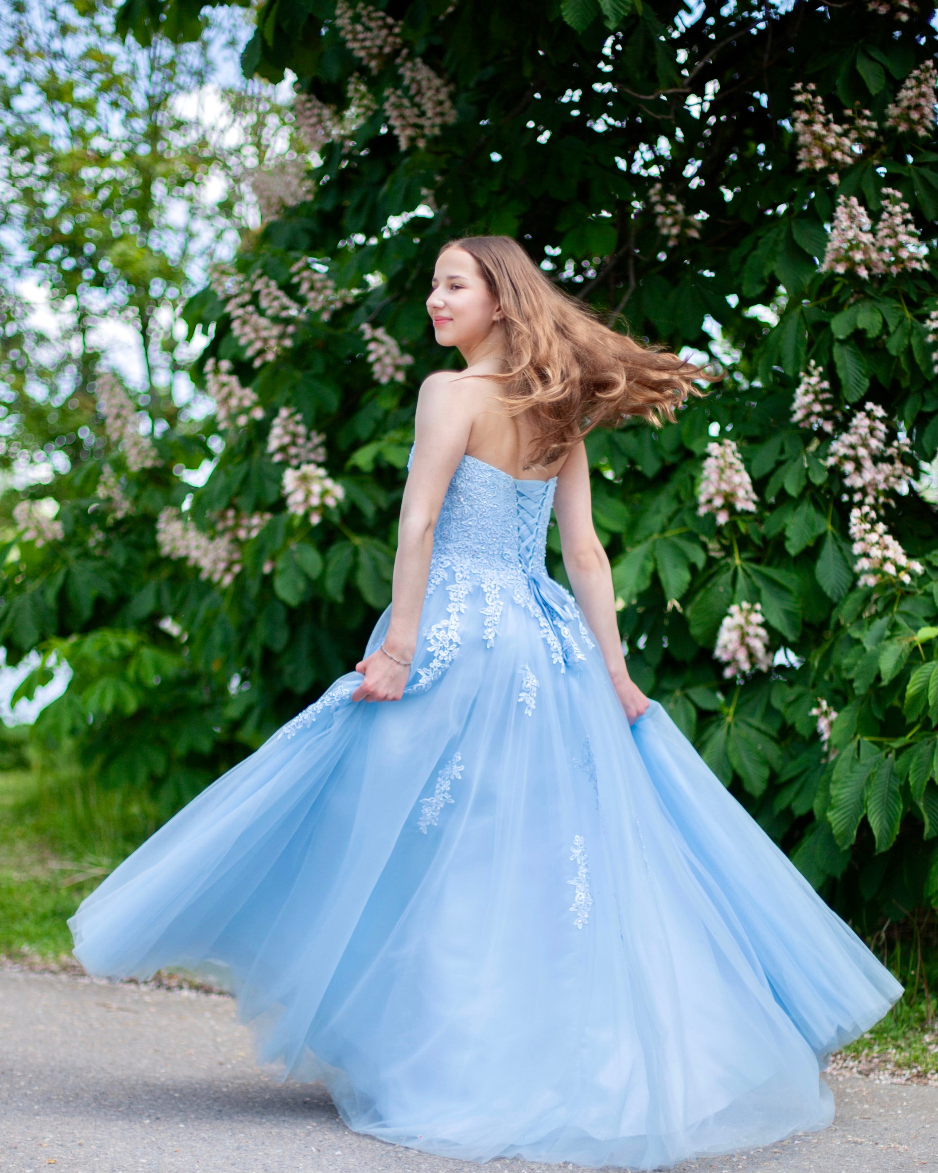 VANHOJENTANSSIMEKKO H4760P-TULLE ICEBLUE