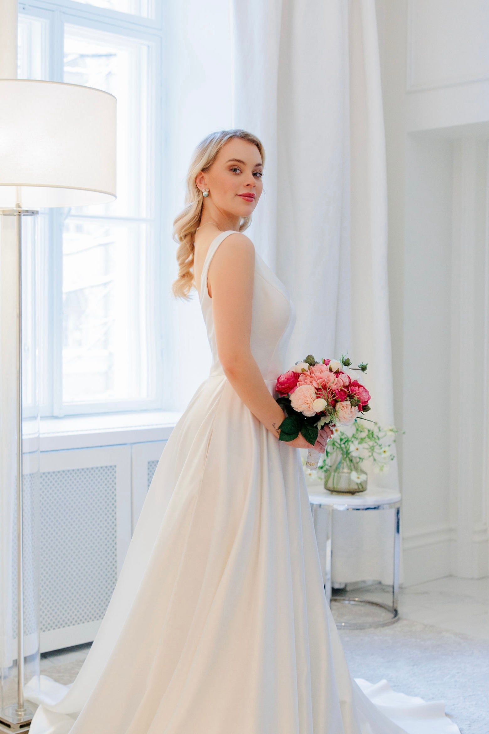 WEDDING DRESS H6013W-SOFTSATIN