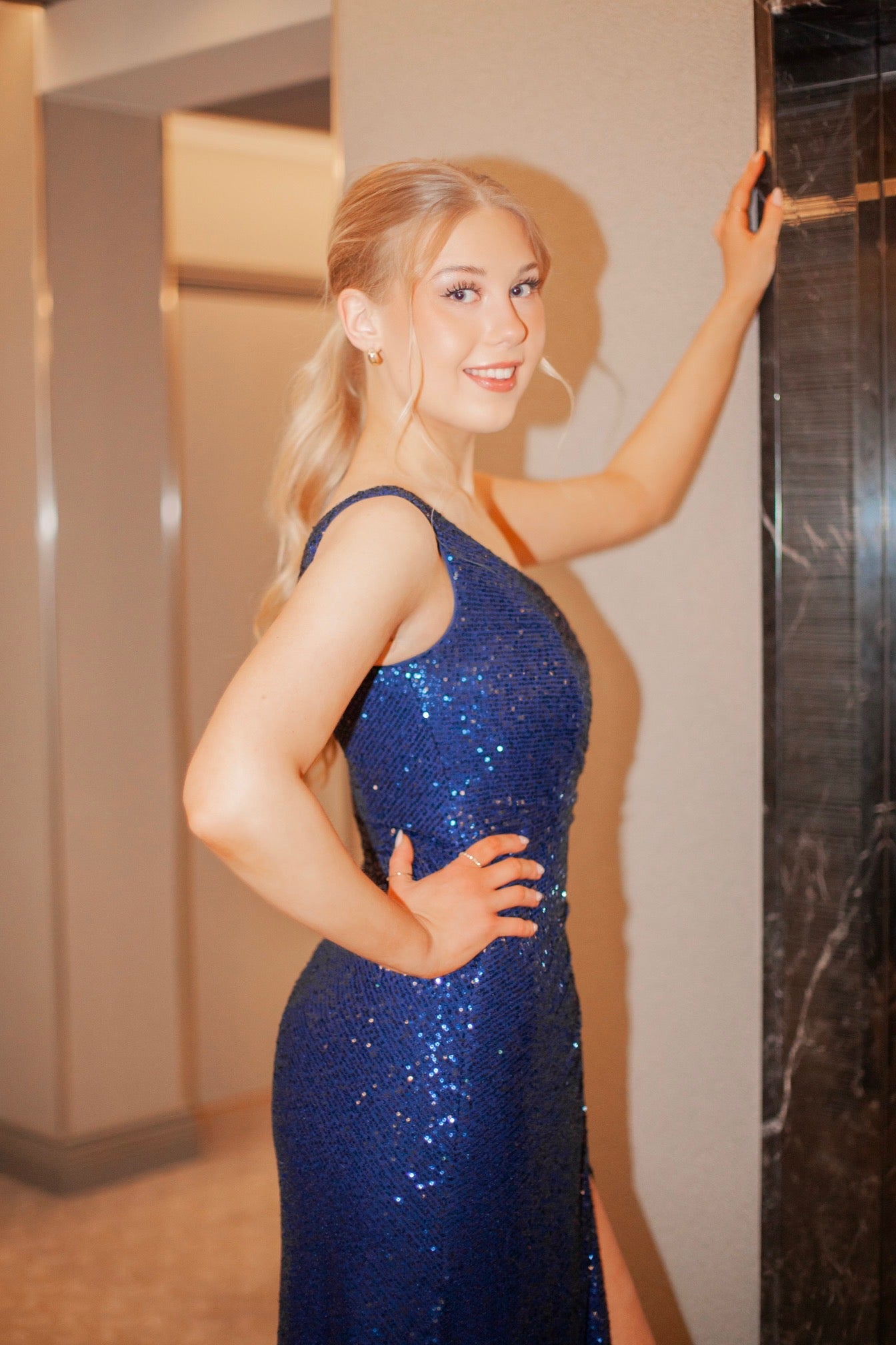 ILTAPUKU H6101L-SEQUIN NAVY