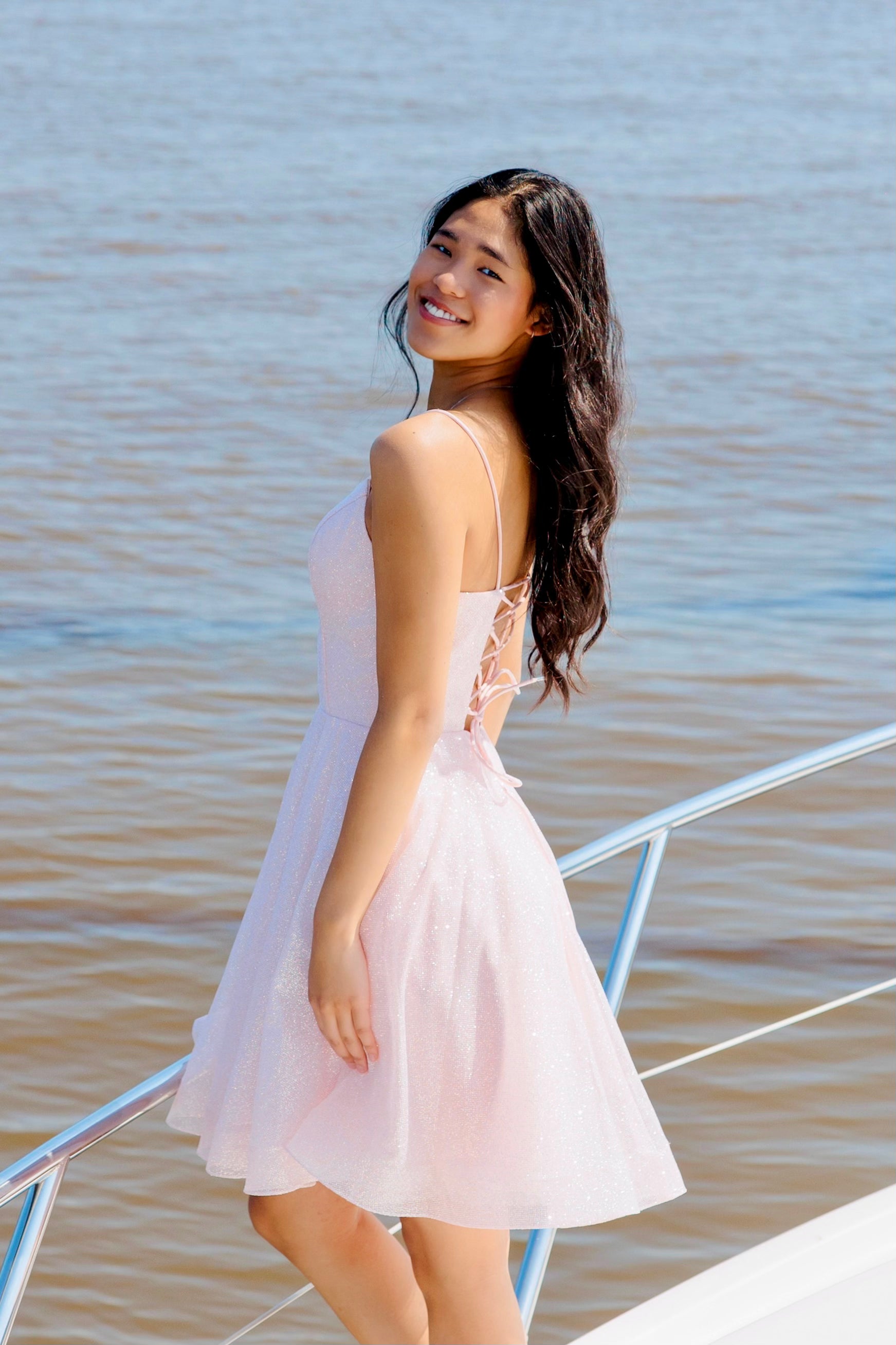 DRESS U4442S-CRYSTAL NUDEPINK