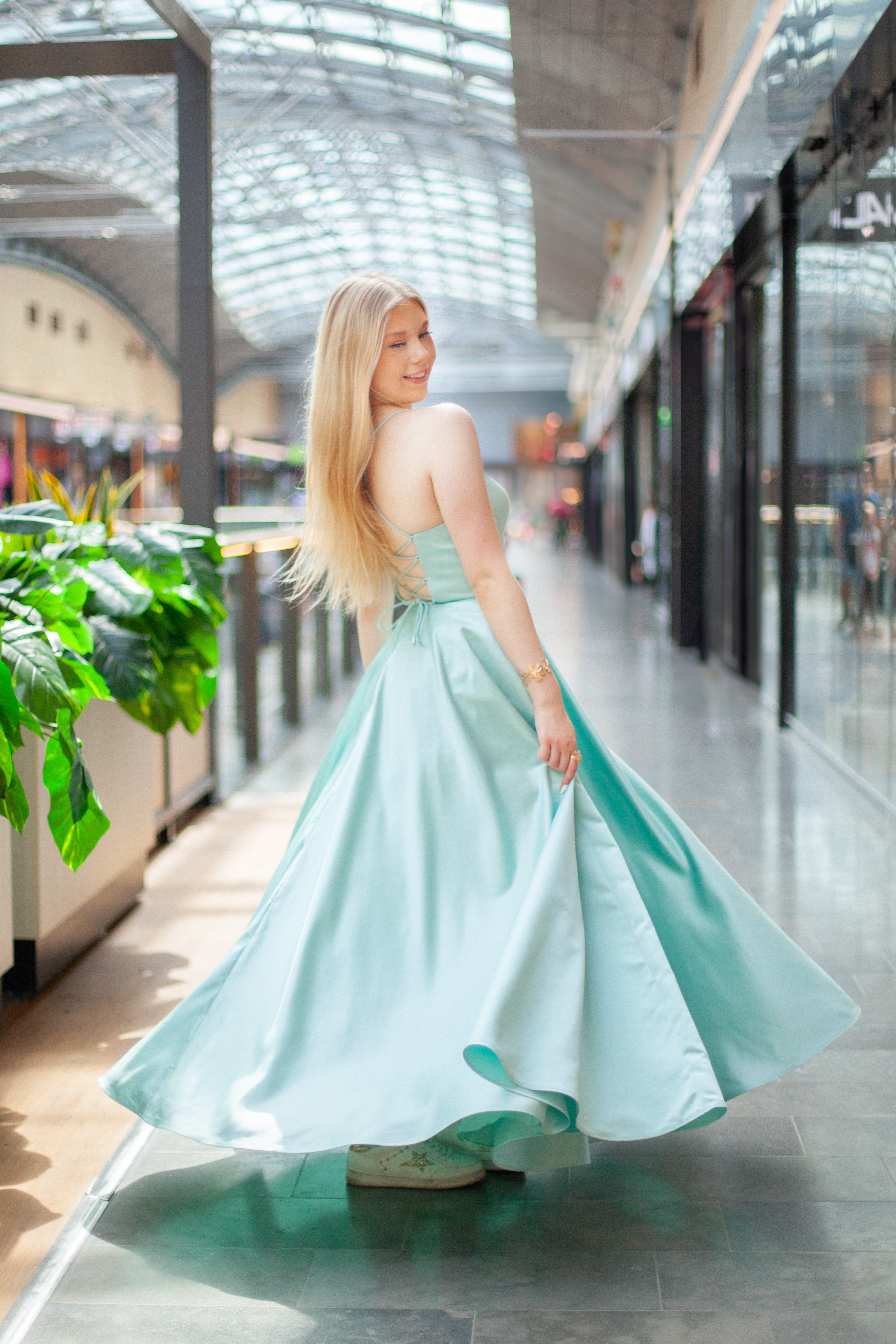 VANHOJENTANSSIMEKKO H5007PS-SATIN MINT