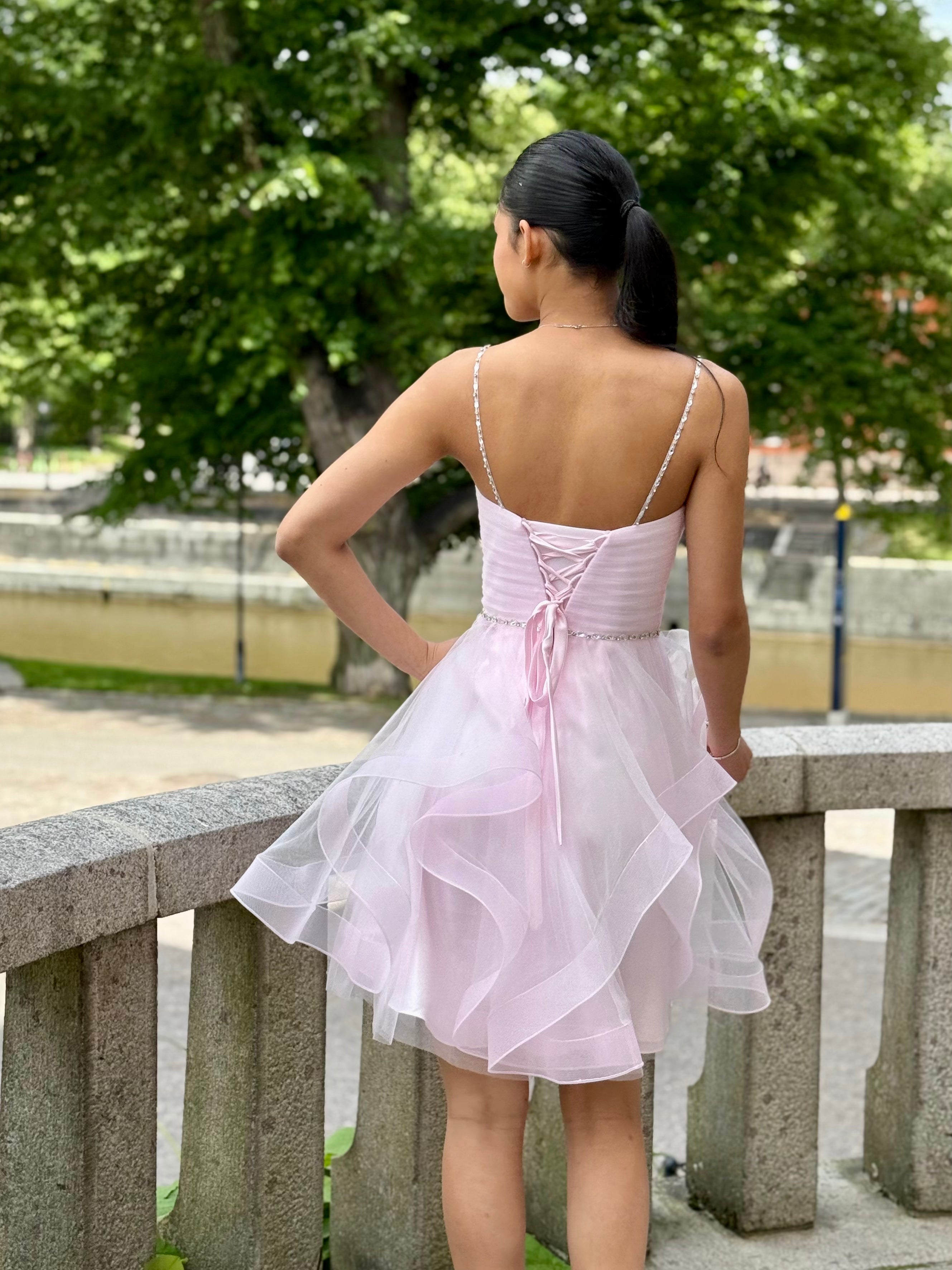 DRESS H4172S-TULLE PINK