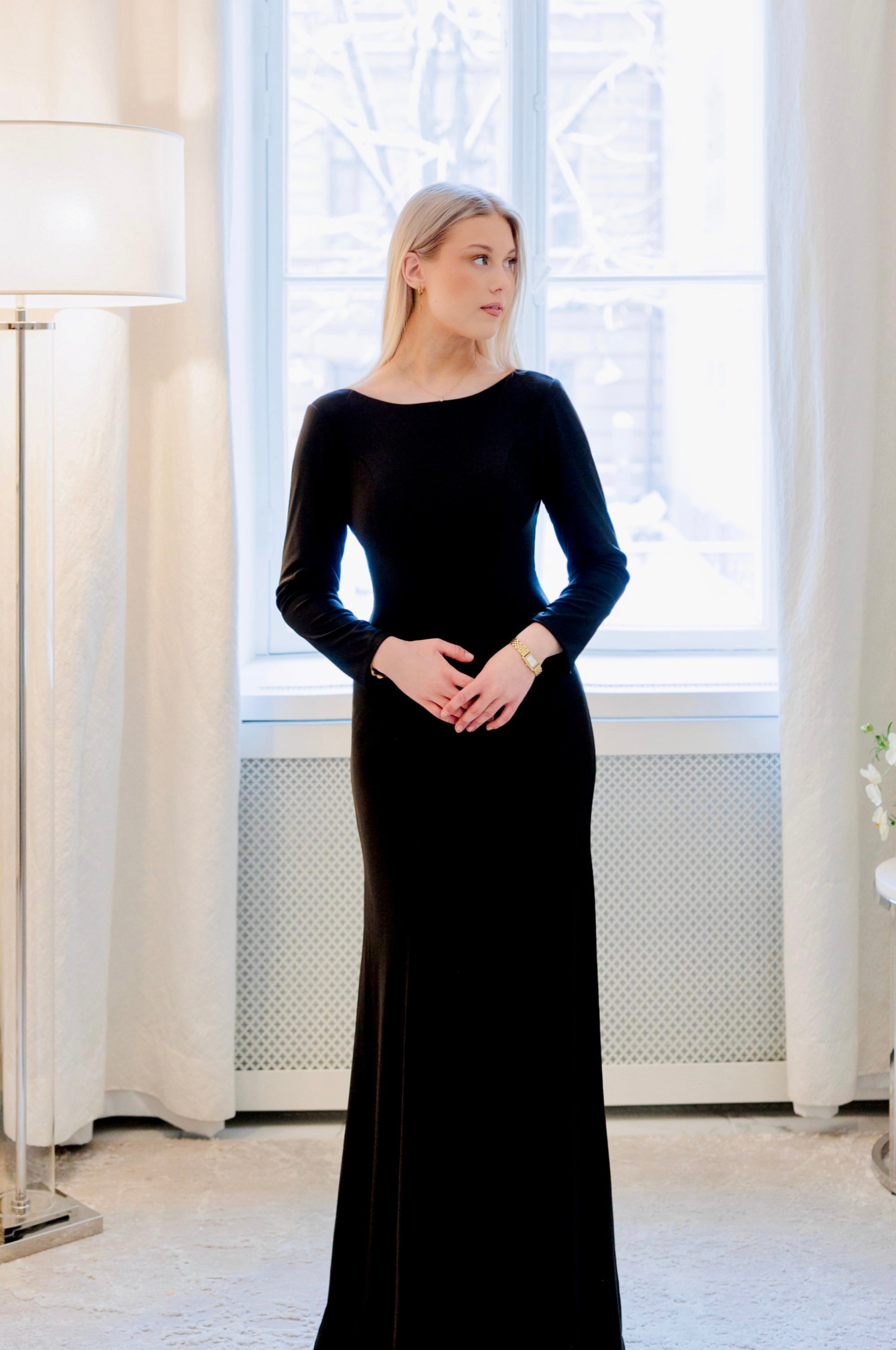 EVENING DRESS H4735L BLACK