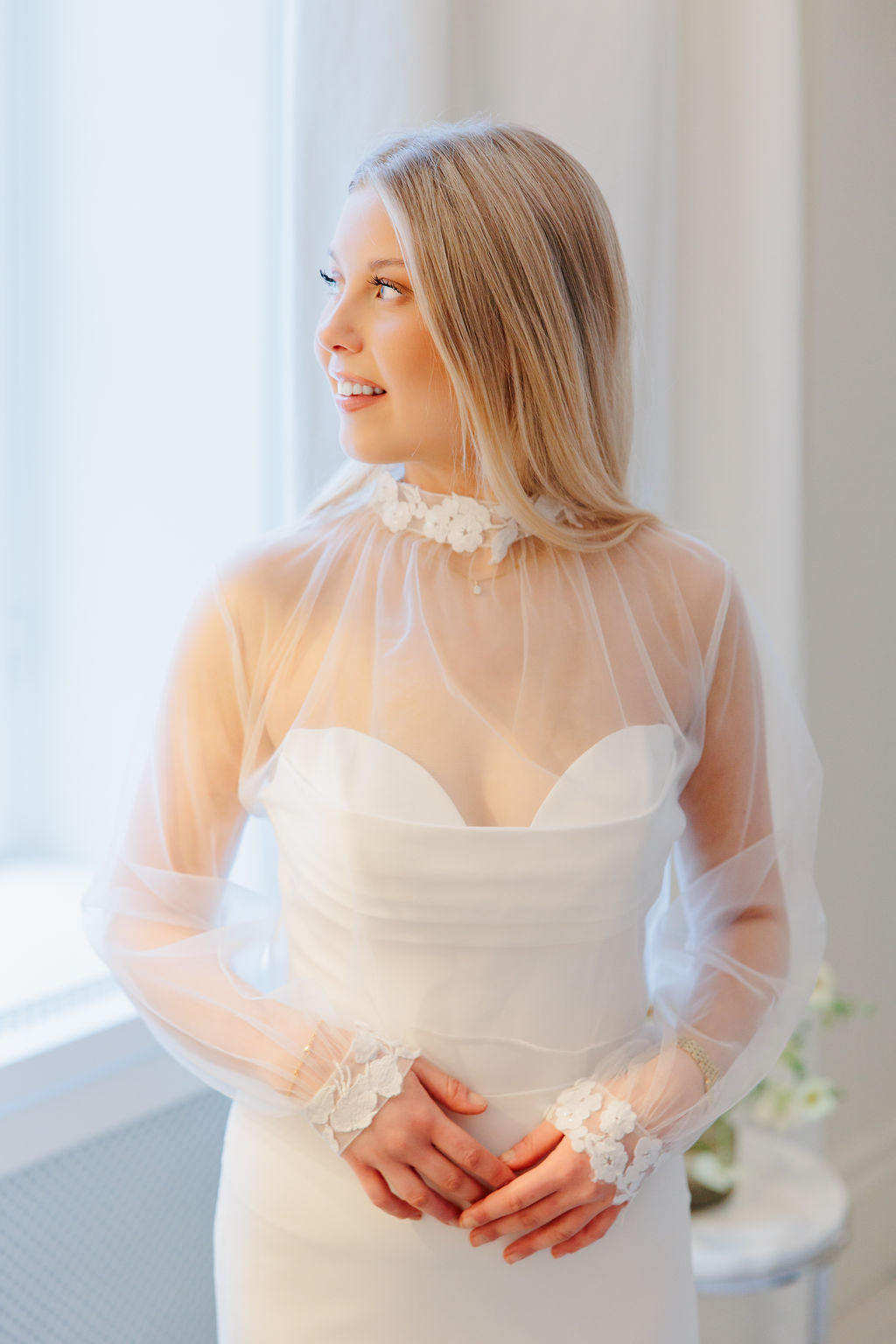 ボレロ tunica Veil Bolero Wedding Bolero Lace Bolero Bridal Bolero Jacket Ivory Bolero Long