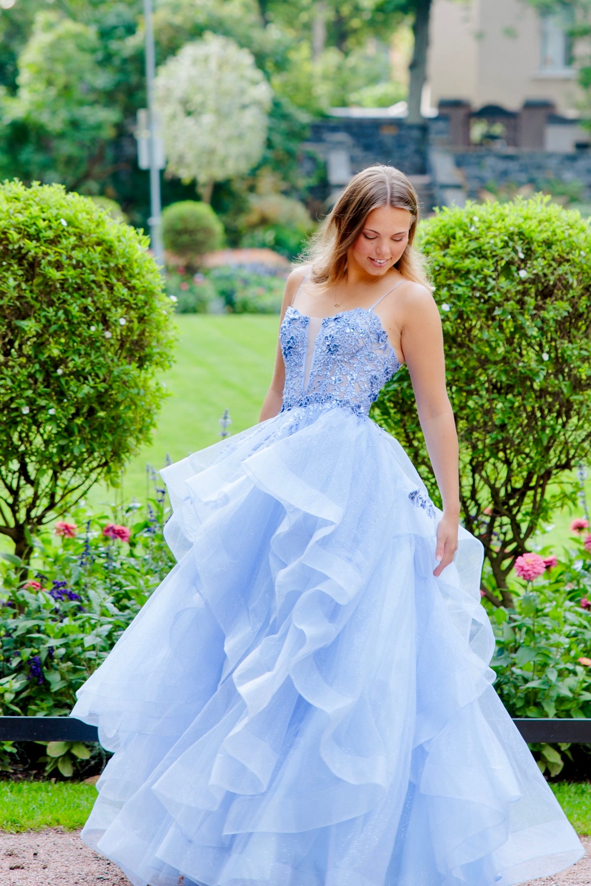 VANHOJENTANSSIMEKKO JACQUILINE DUSTYBLUE