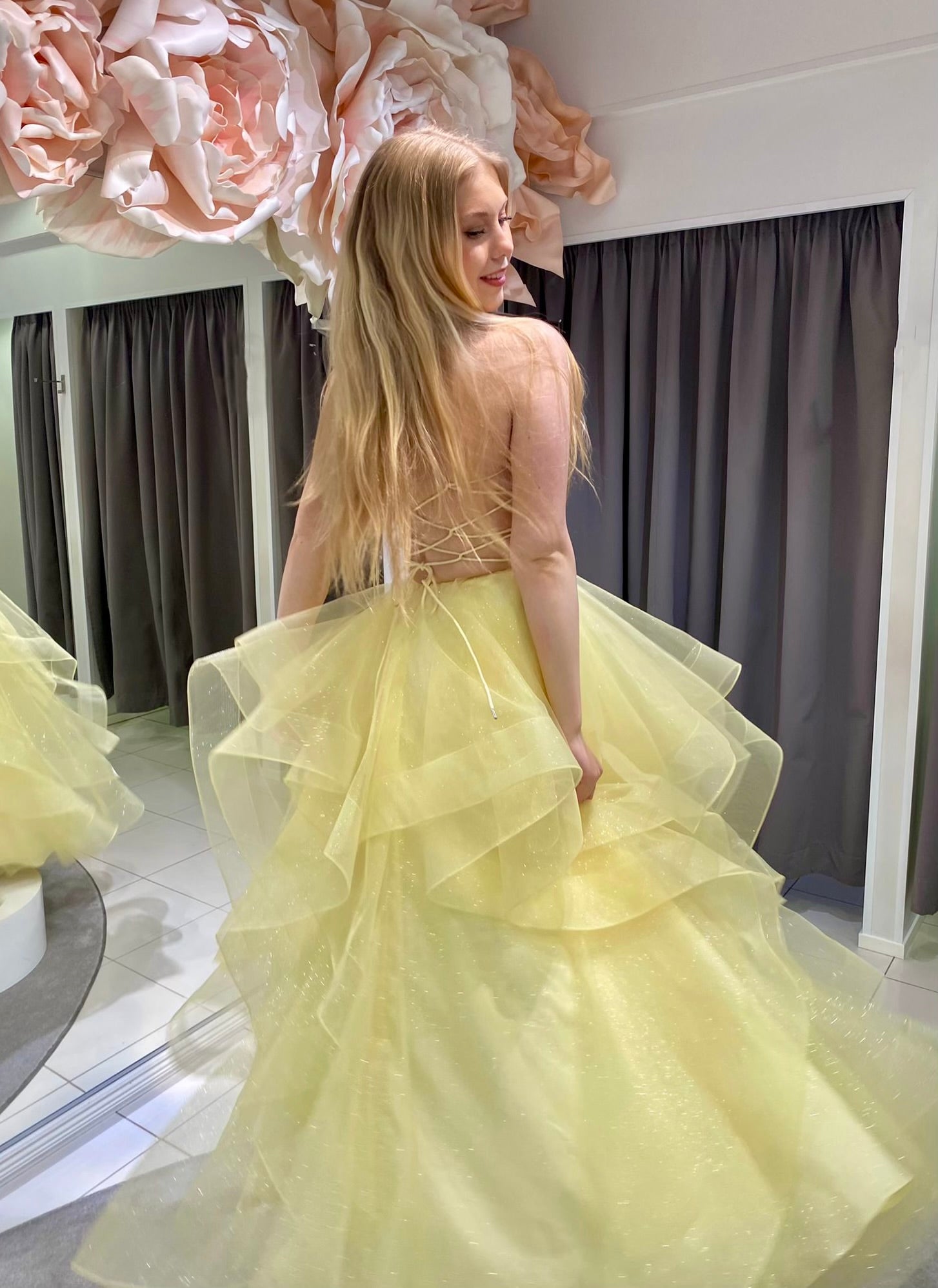 VANHOJENTANSSIMEKKO U4709PS-STARLITE YELLOW