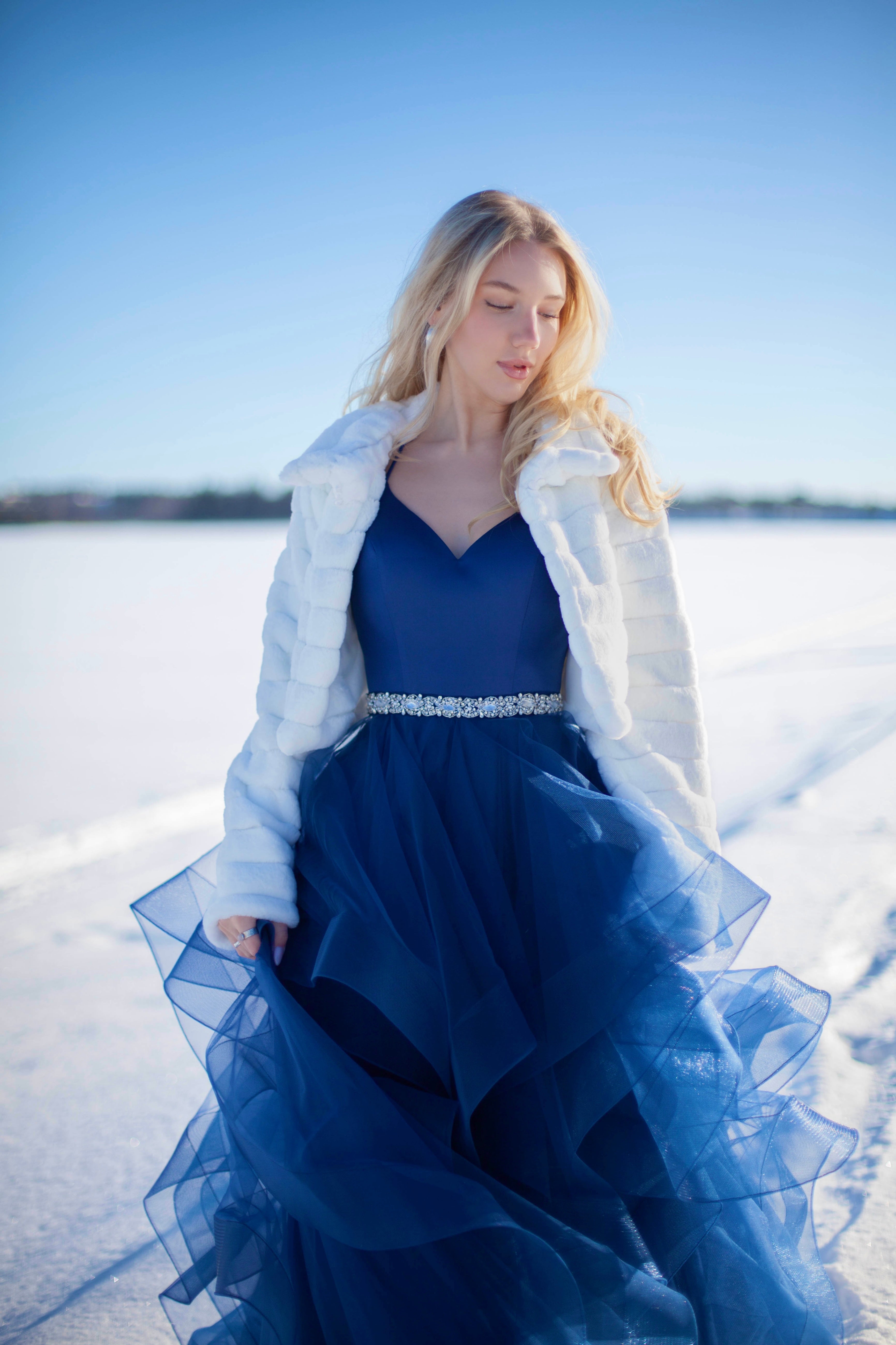 Dark blue prom dress from Zazabella. Dark blue prom dress from Zazabella.