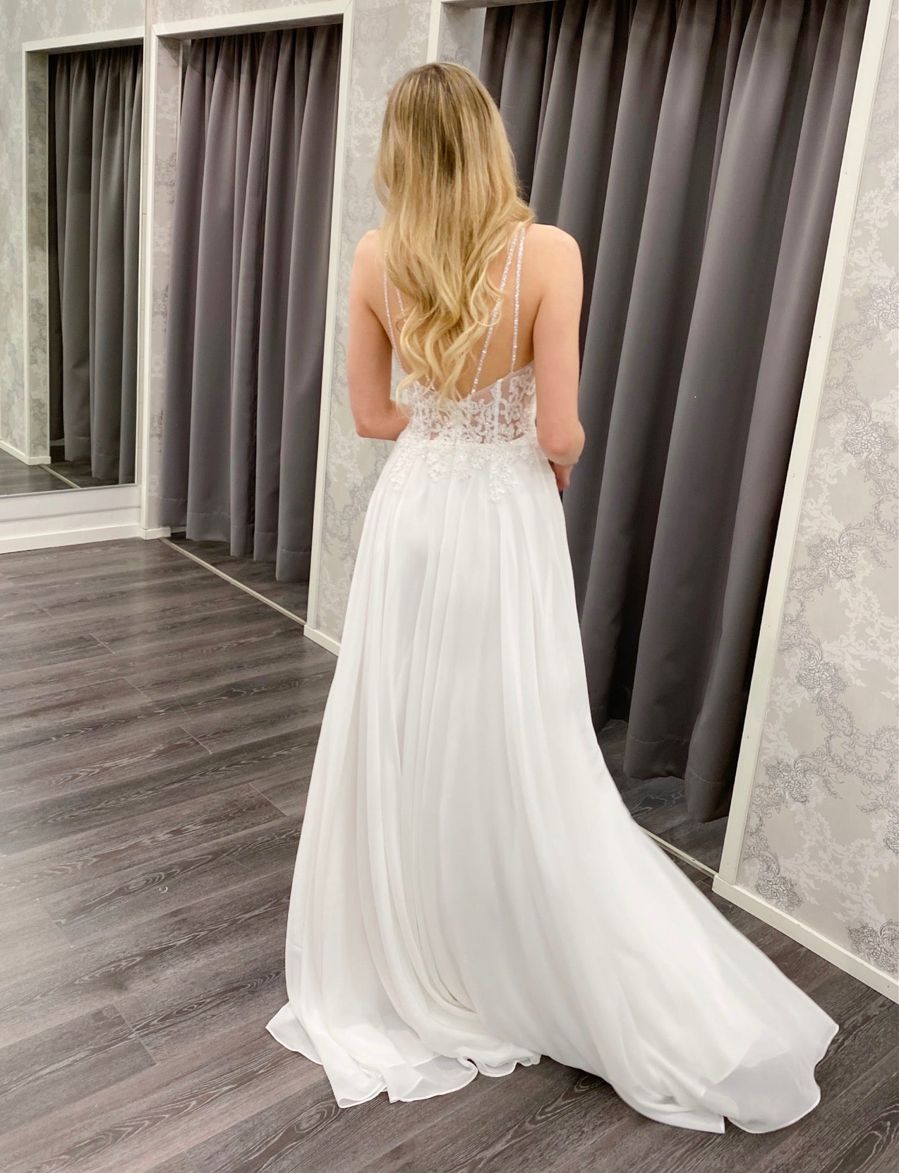 WEDDING DRESS H4239W-CHIFFON