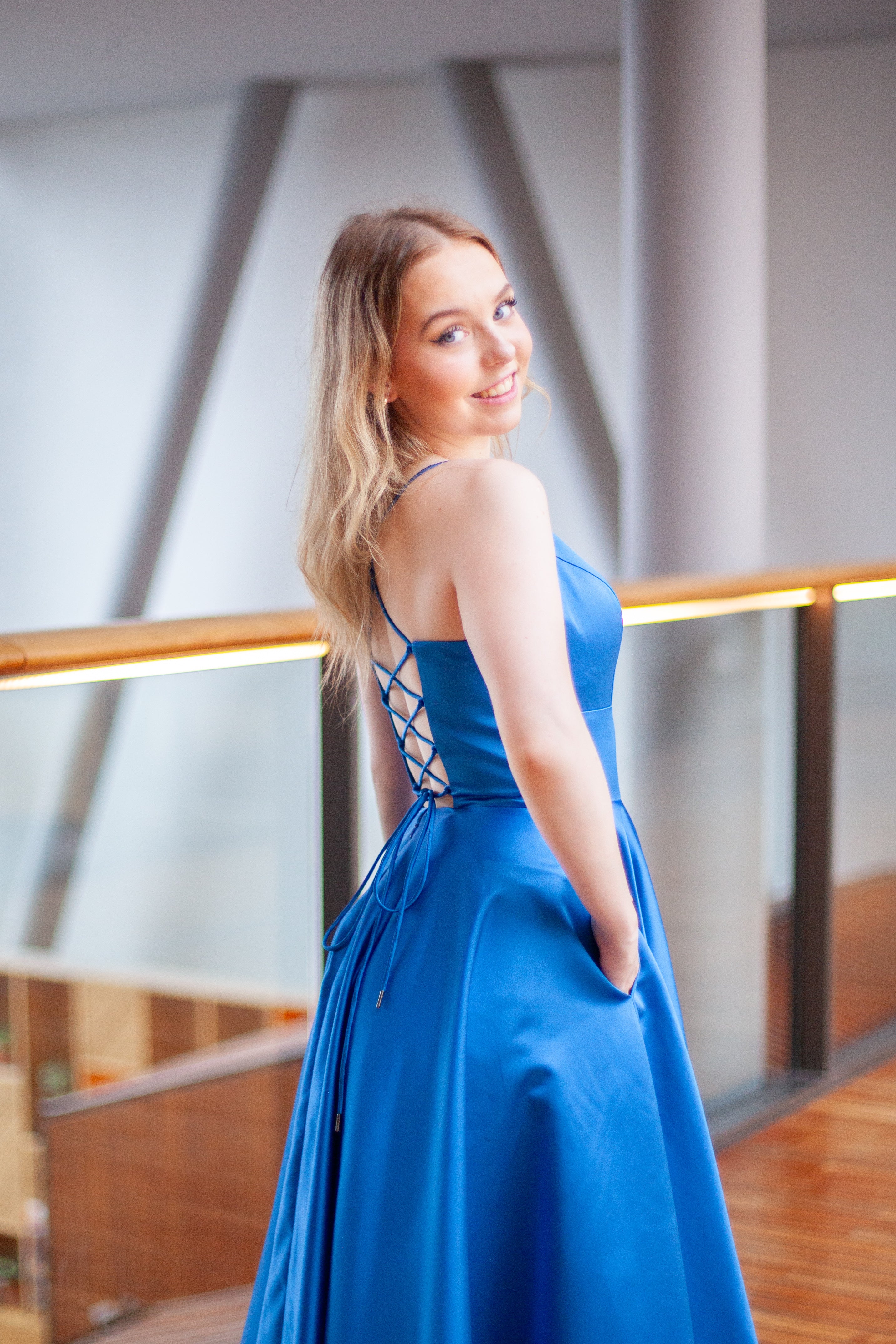 VANHOJENTANSSIMEKKO H4443PS-SATIN SAPPHIRE