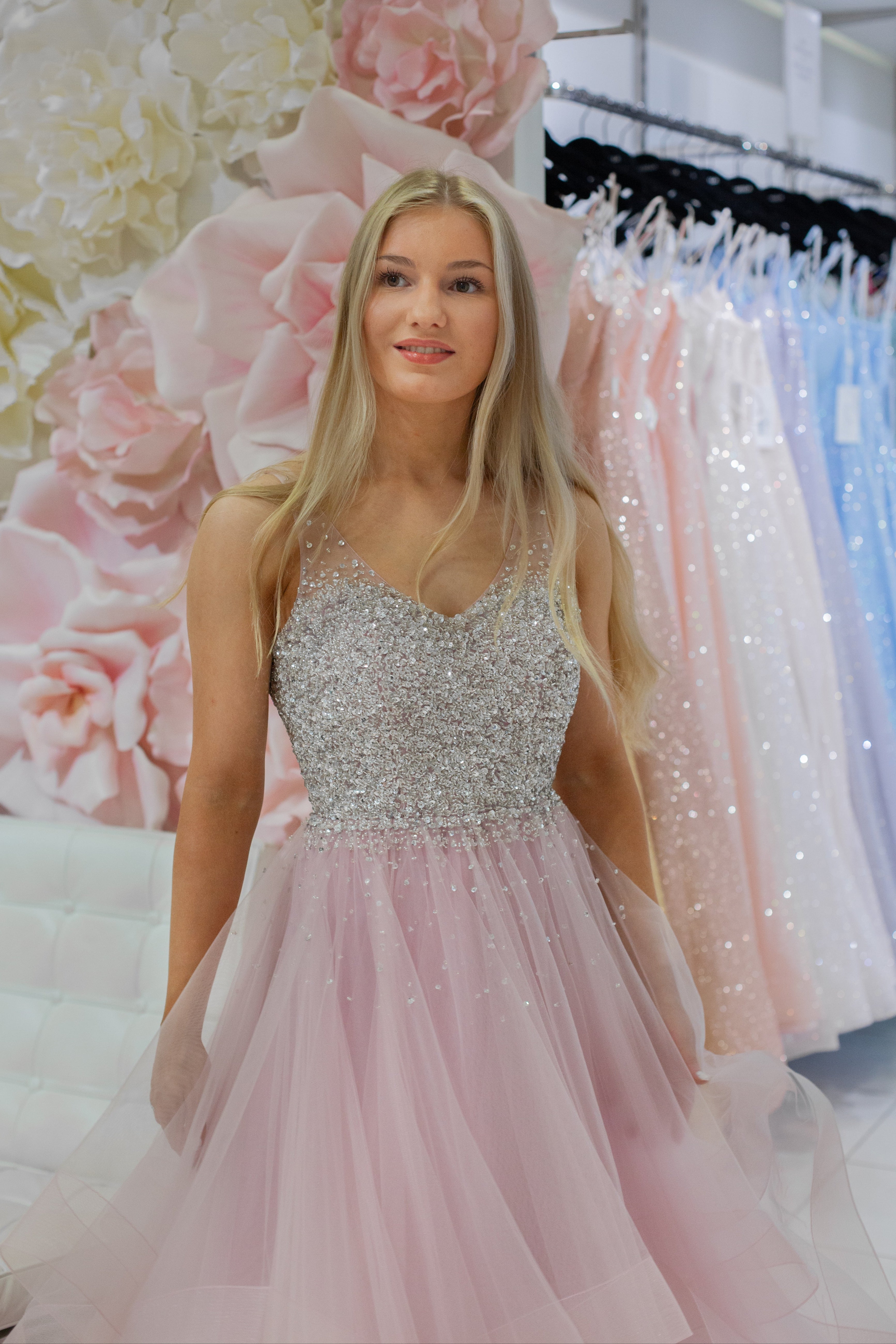 VANHOJENTANSSIMEKKO H4883P-TULLE DUSTYPINK
