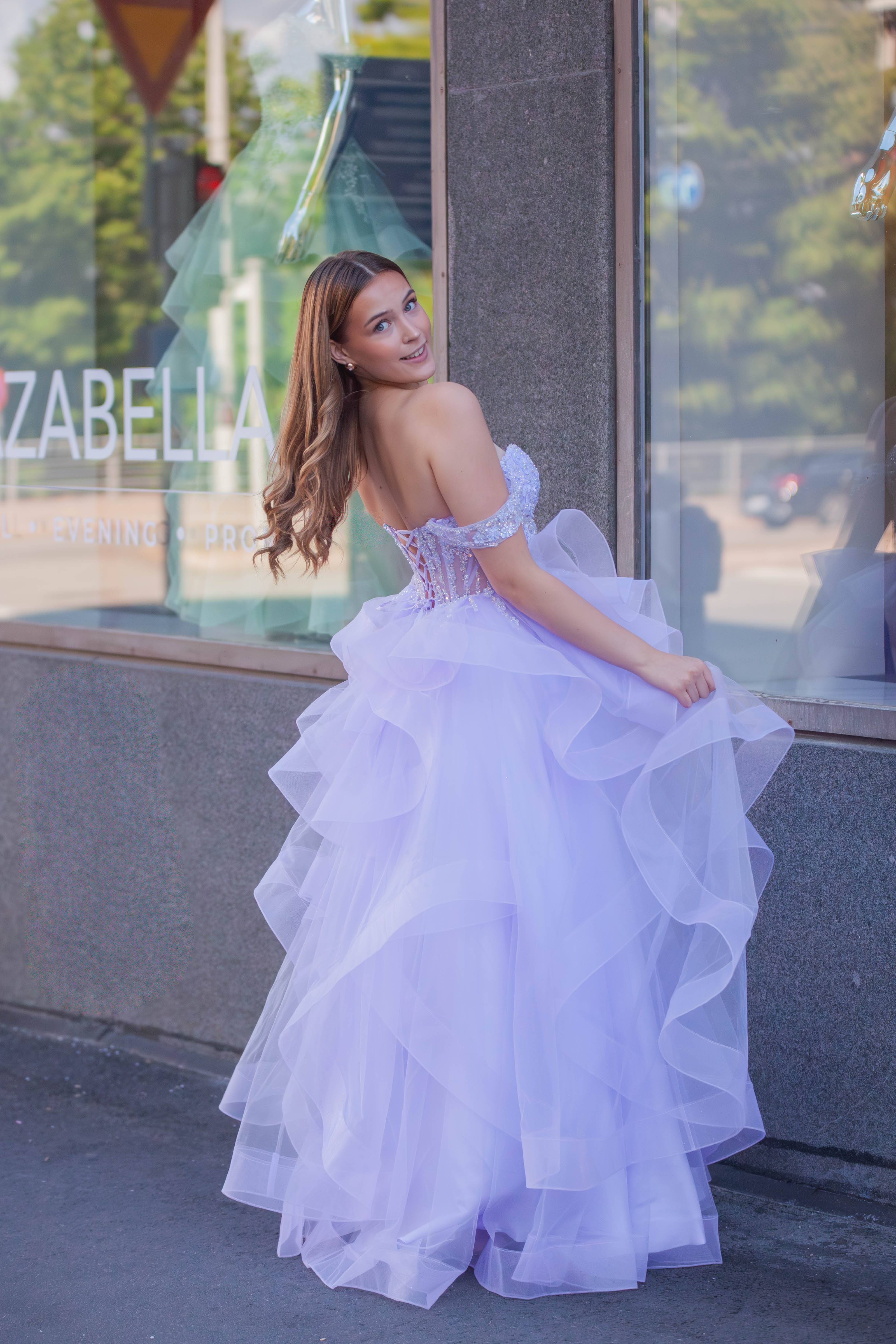 PROM DRESS CAROLINE LIGHT VIOLET
