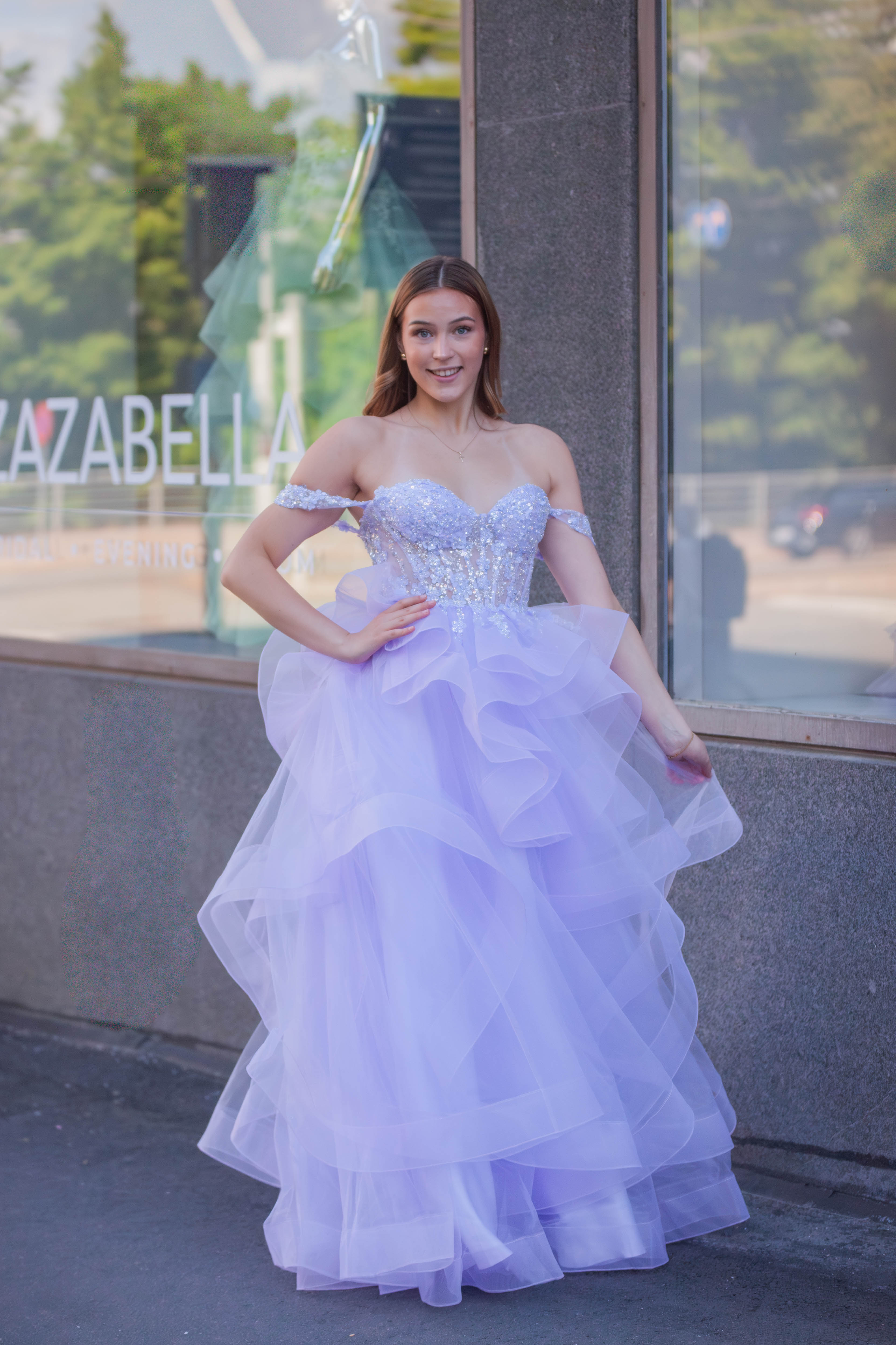 PROM DRESS CAROLINE LIGHT VIOLET