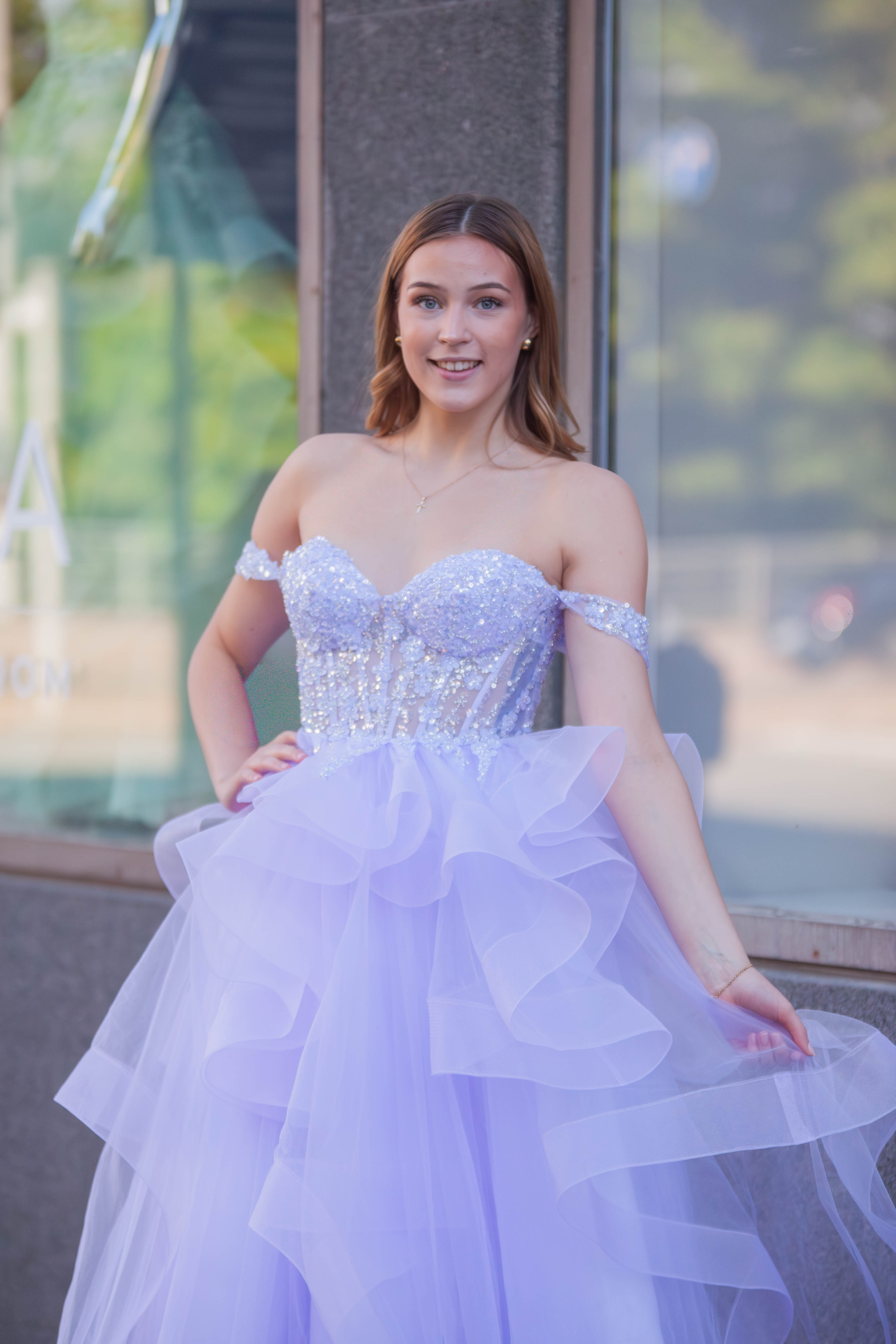 PROM DRESS CAROLINE LIGHT VIOLET