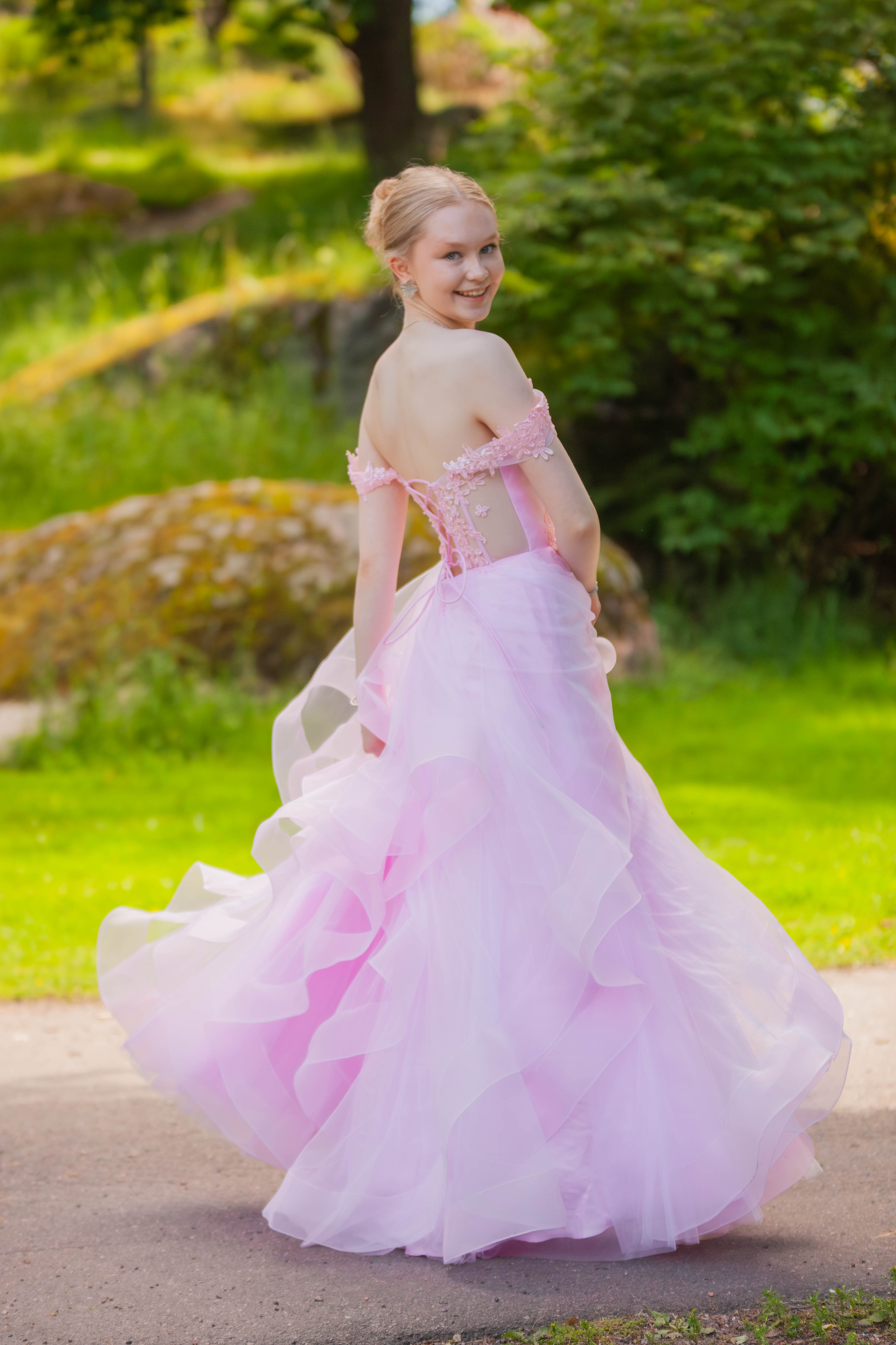 VANHOJENTANSSIMEKKO H4607PS-TULLE ROSEPINK