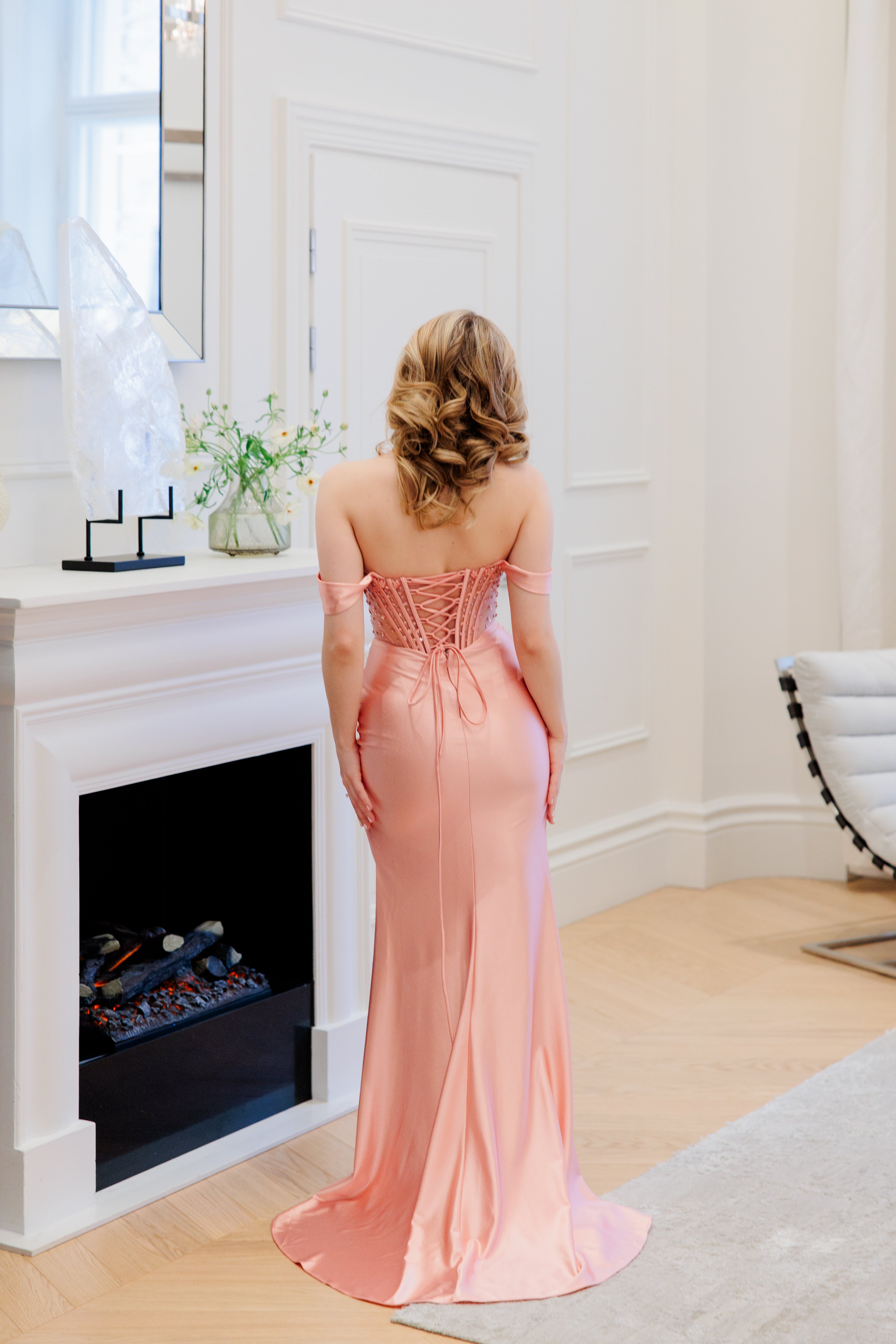 EVENING DRESS NANA DUSTY PINK