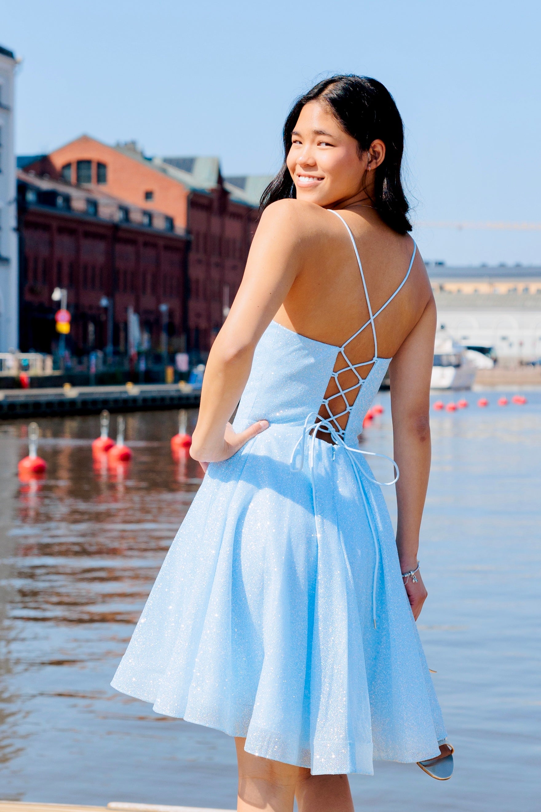 DRESS U5007SS-CRYSTAL ICEBLUE
