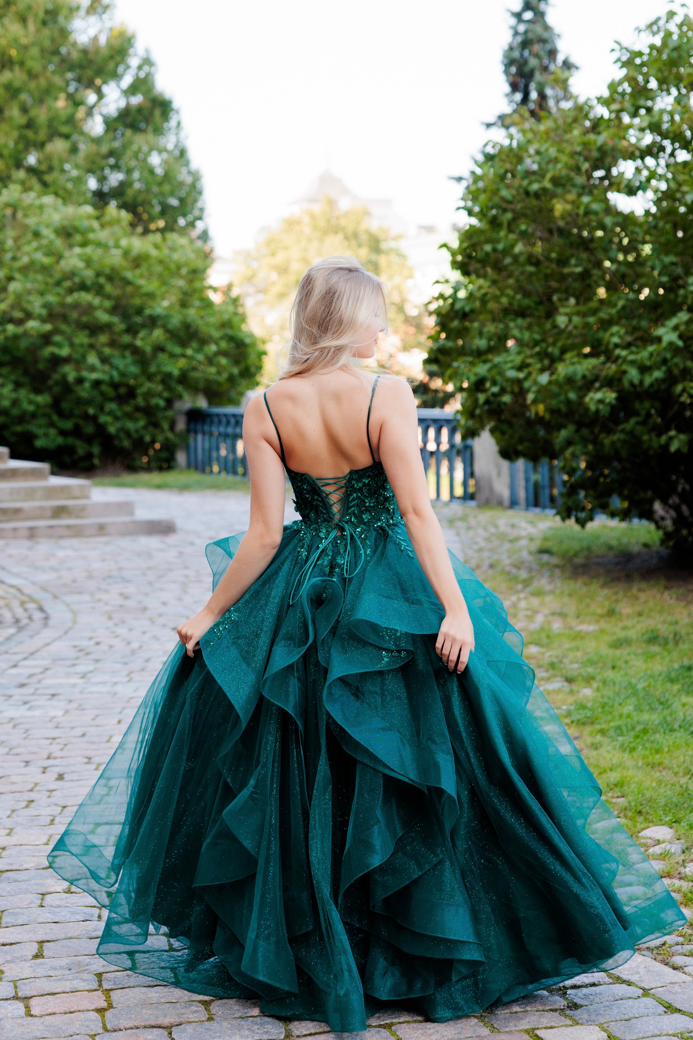 VANHOJENTANSSIMEKKO JACQUILINE DARK GREEN