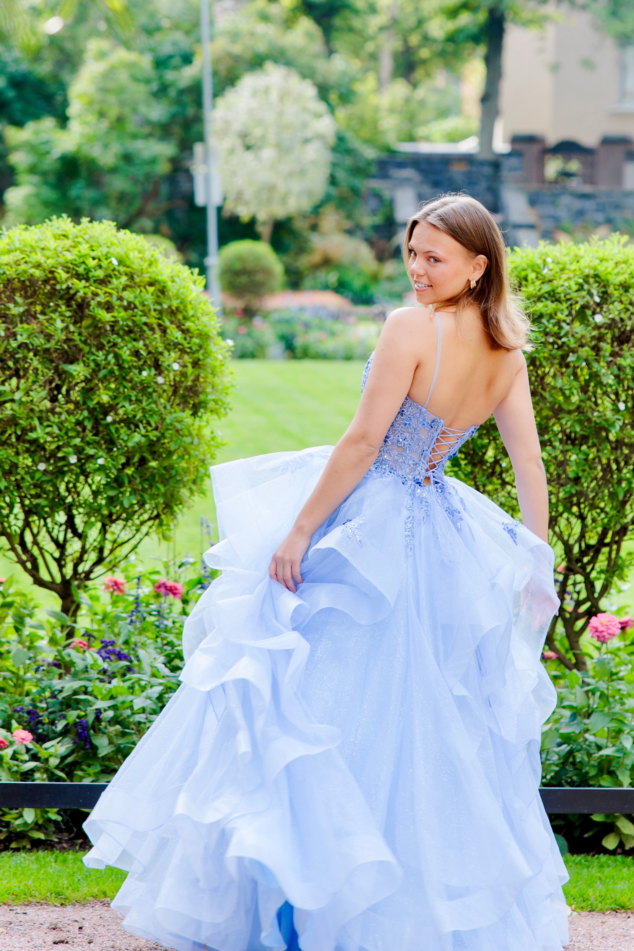 VANHOJENTANSSIMEKKO JACQUILINE DUSTYBLUE