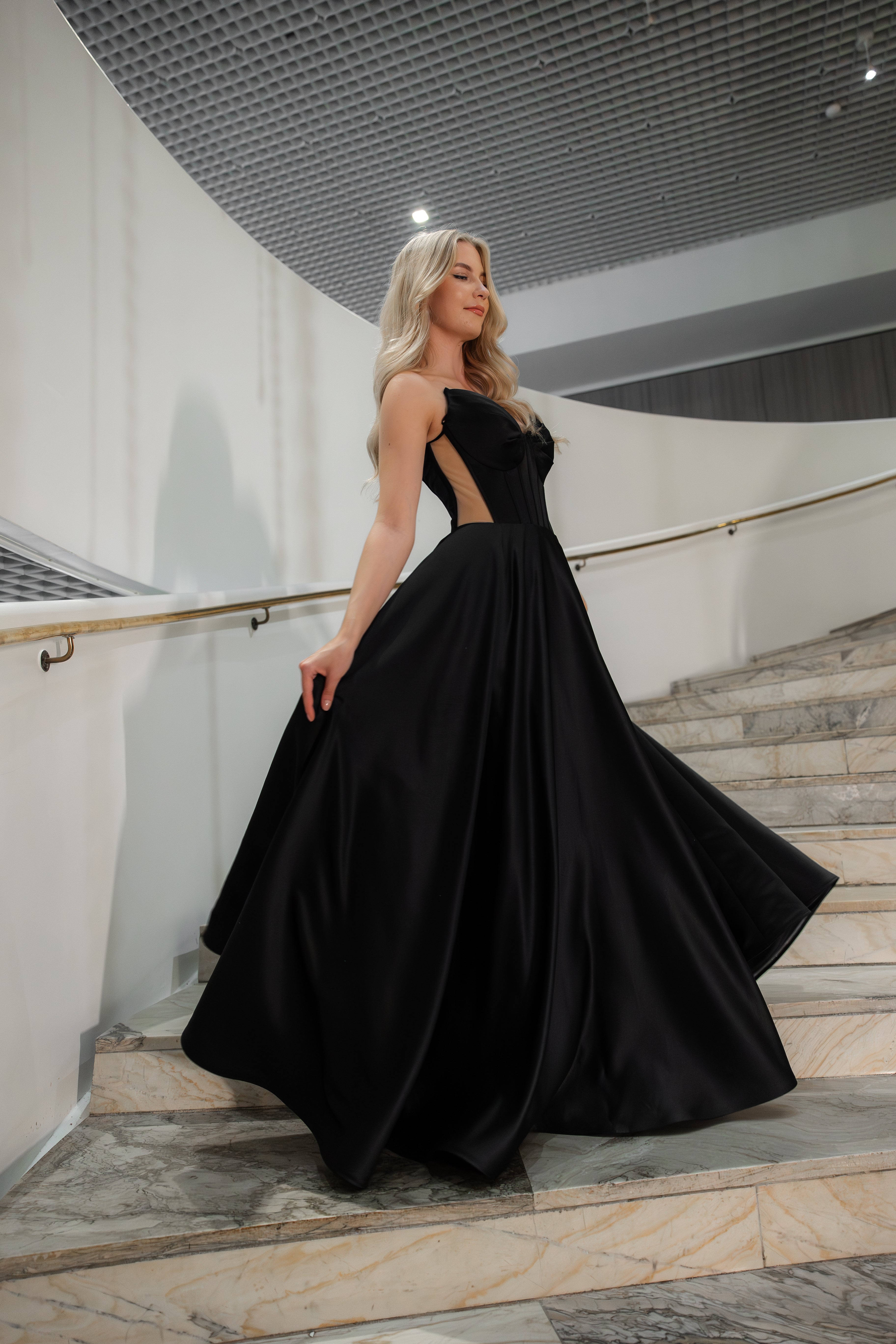 VANHOJENTANSSIMEKKO H4924P-SOFTSATIN BLACK