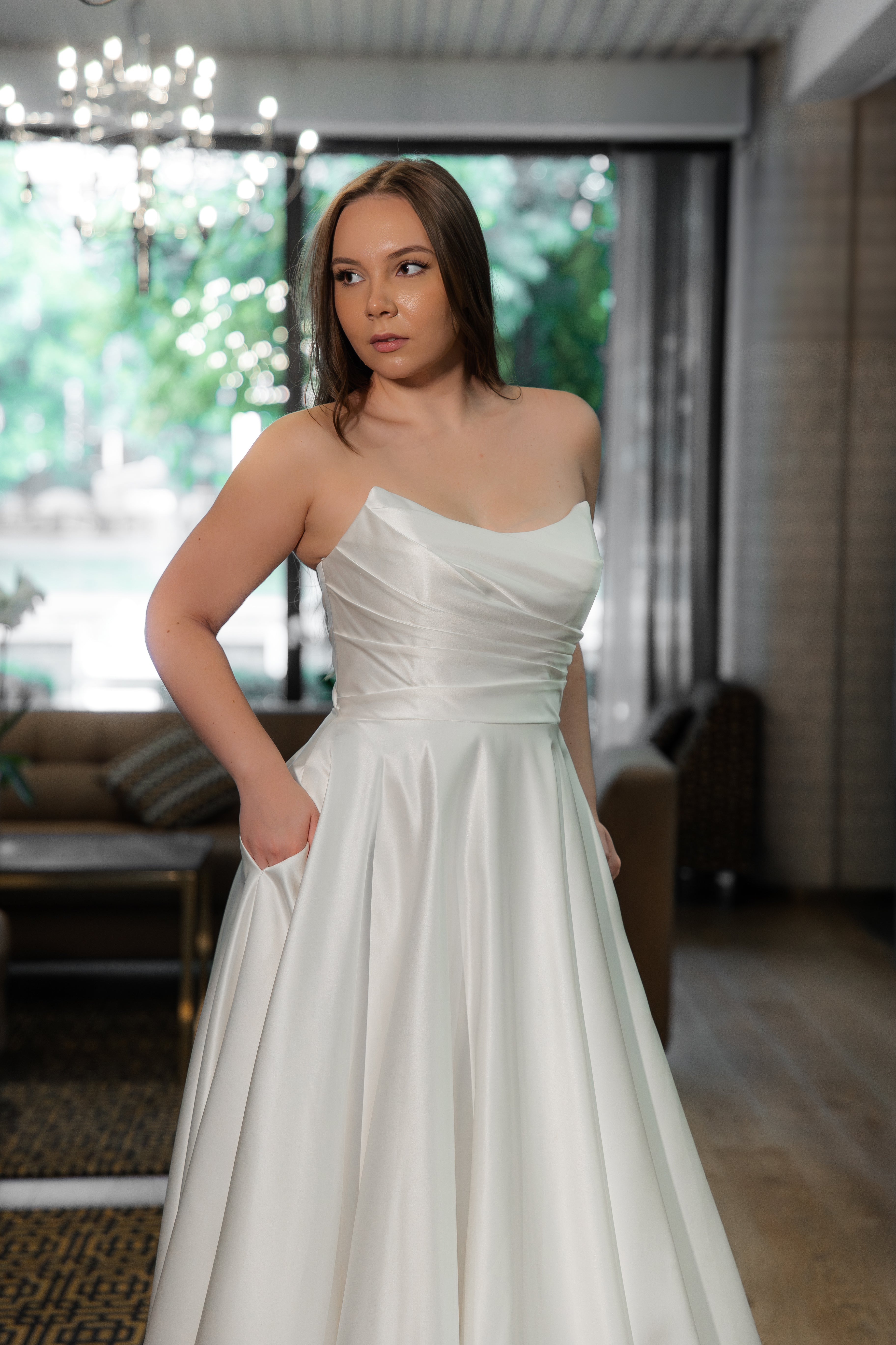 WEDDING DRESS H4708W-SOFTSATIN