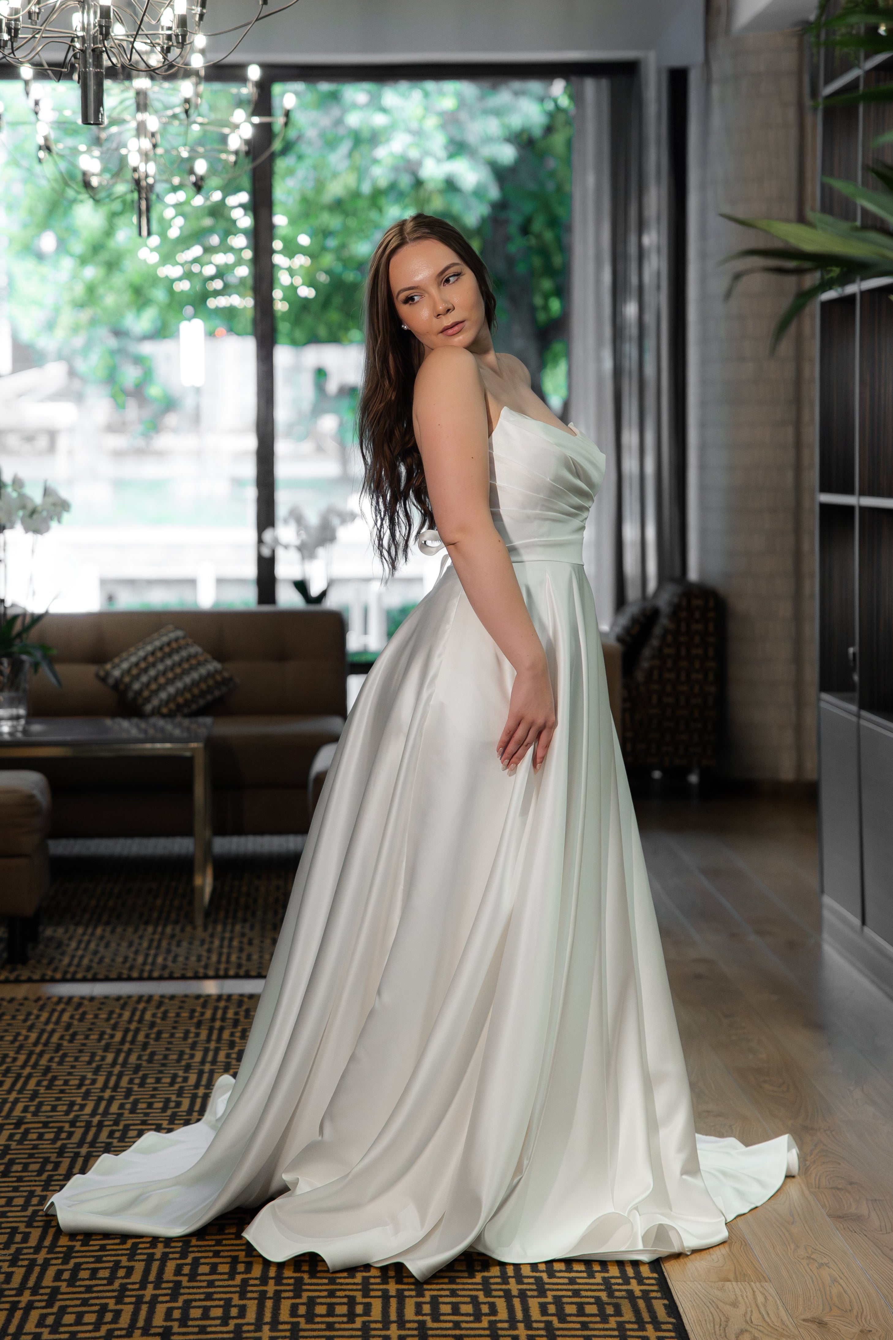 WEDDING DRESS H4708W-SOFTSATIN