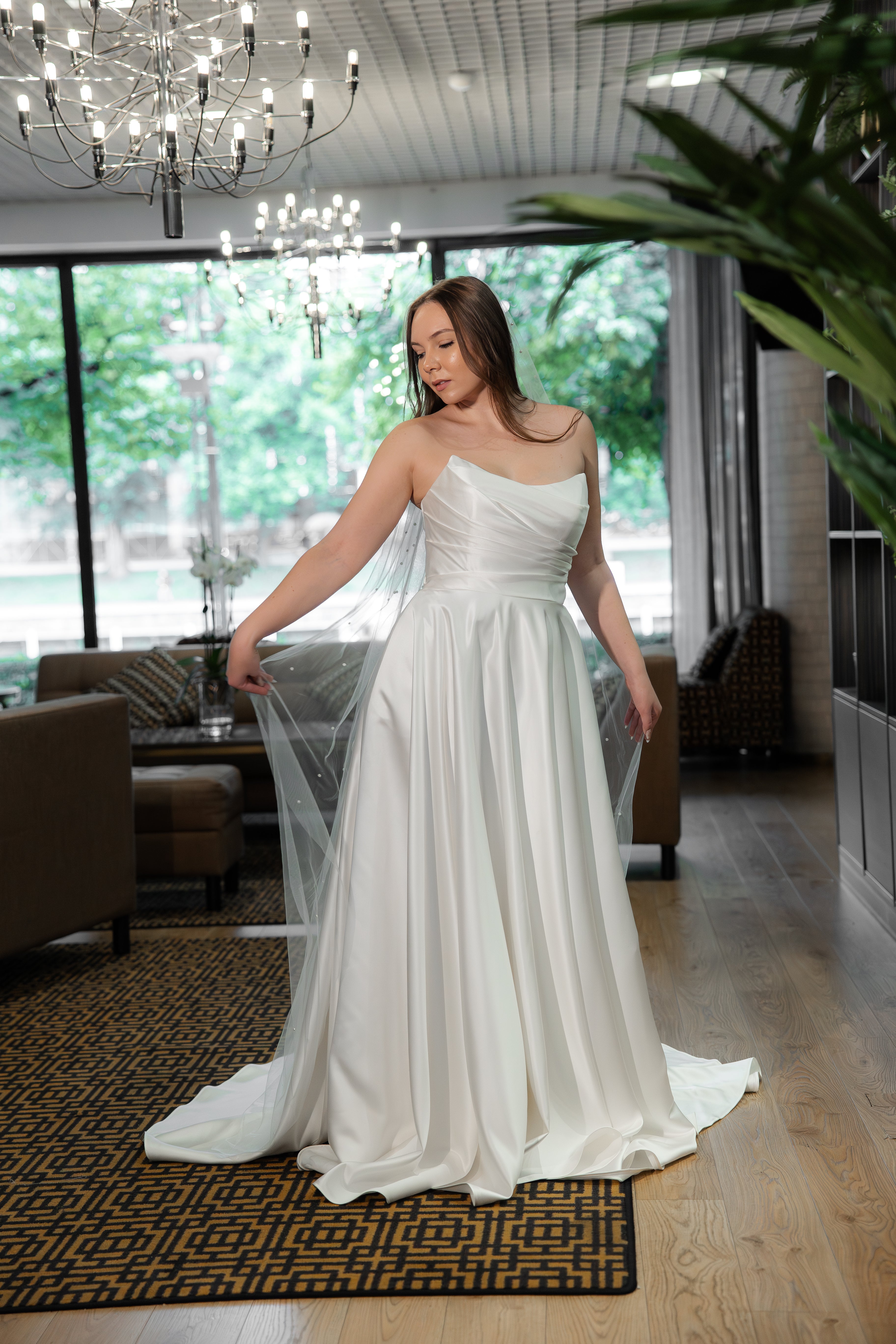 WEDDING DRESS H4708W-SOFTSATIN