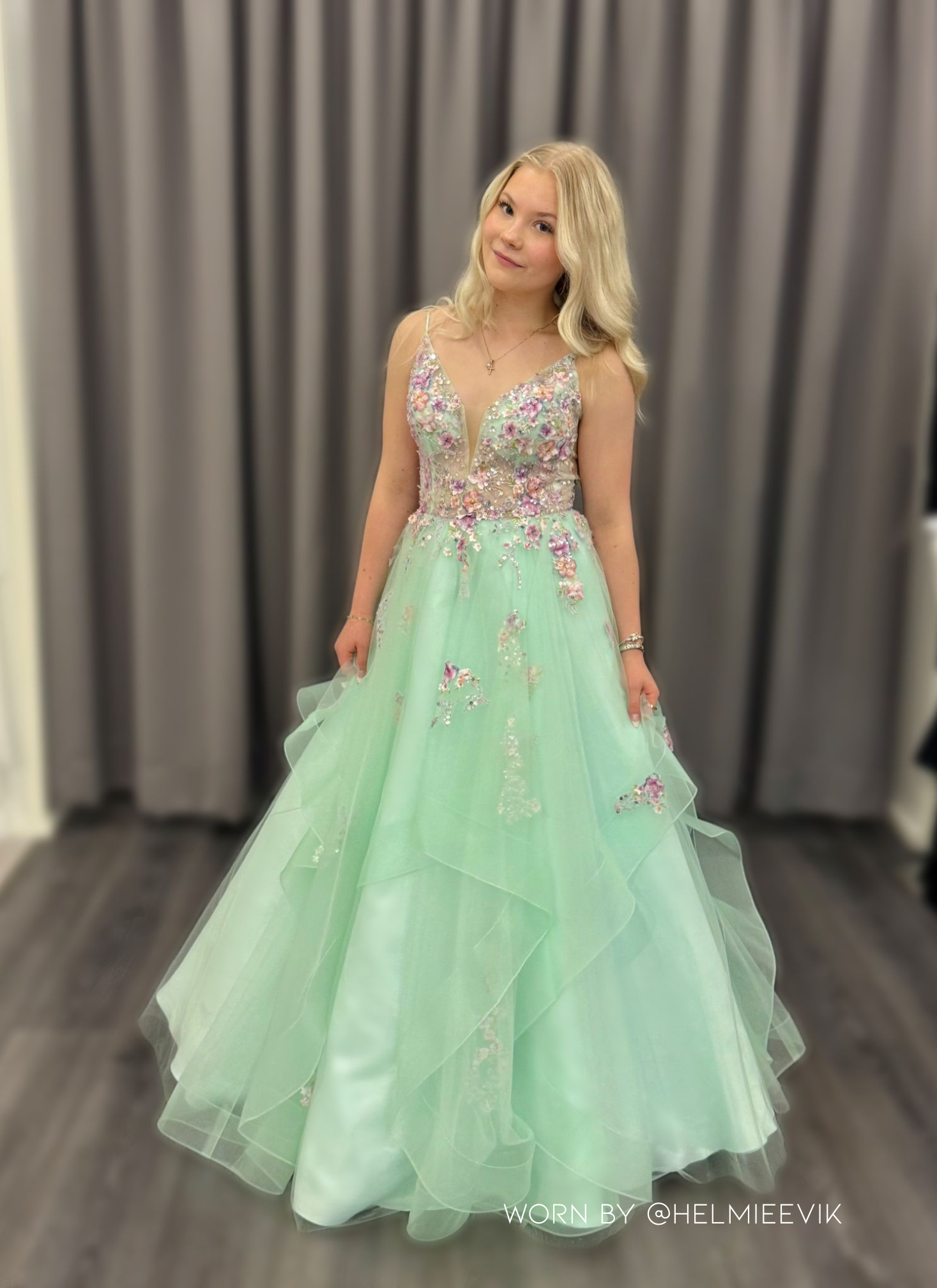 PROM DRESS "ARIEL" H4875P WATERGREEN